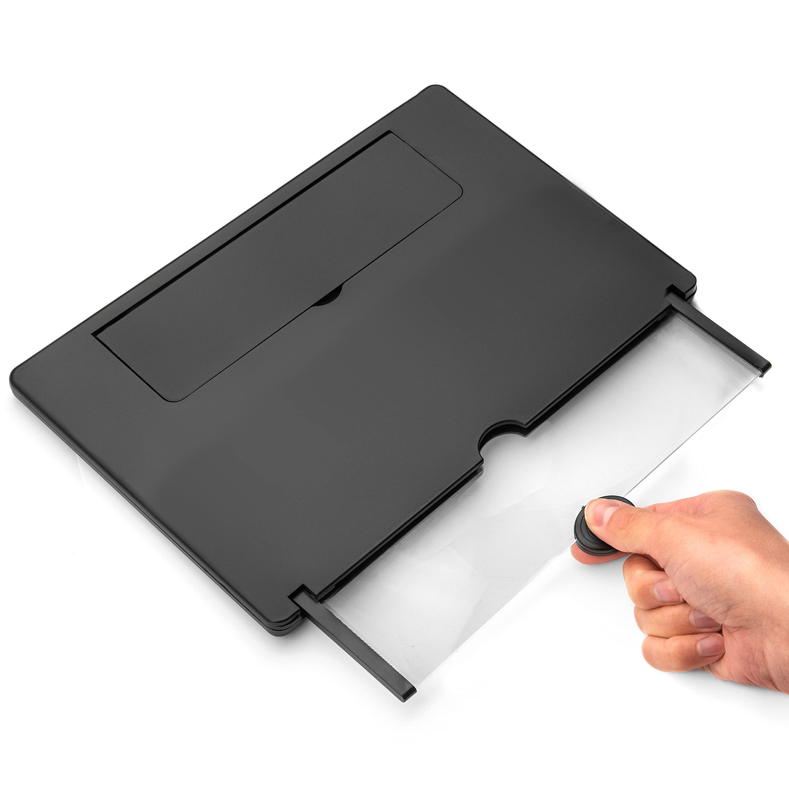 12" Phone Screen Magnifier - 3D Screen Magnifier for Cell Phone - Universal Smartphone Magnifying Screen - Thin and Portable Mobile Phone Screen Amplifier - Compatible with iPhone (Black, 12 inch) Black - Image 6