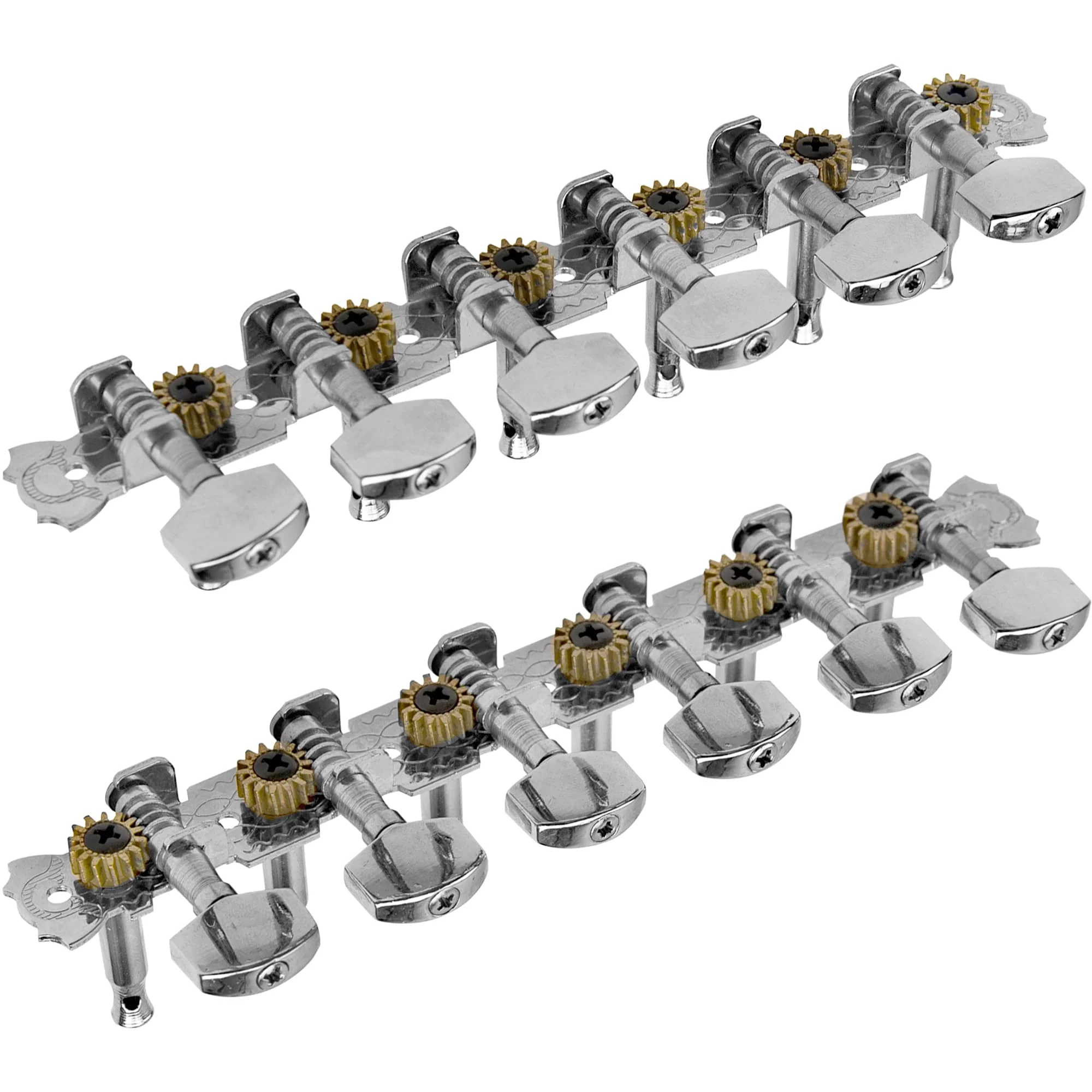12 String Guitar Metal Tuning Pegs Machine Heads Tuning Keys 6R6L Tuners 1:14 Compatible with 12 String Acoustic Guitars Chrome Plated - Image 3
