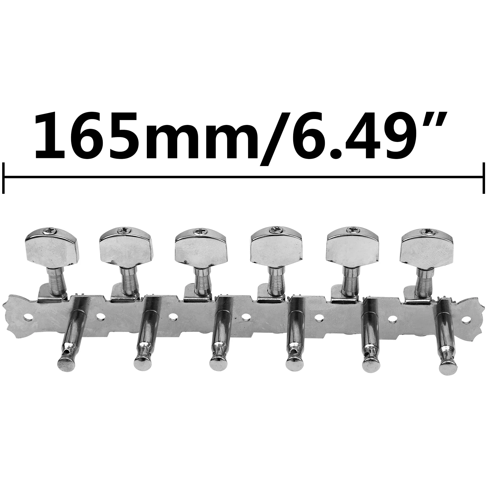 12 String Guitar Metal Tuning Pegs Machine Heads Tuning Keys 6R6L Tuners 1:14 Compatible with 12 String Acoustic Guitars Chrome Plated - Image 6