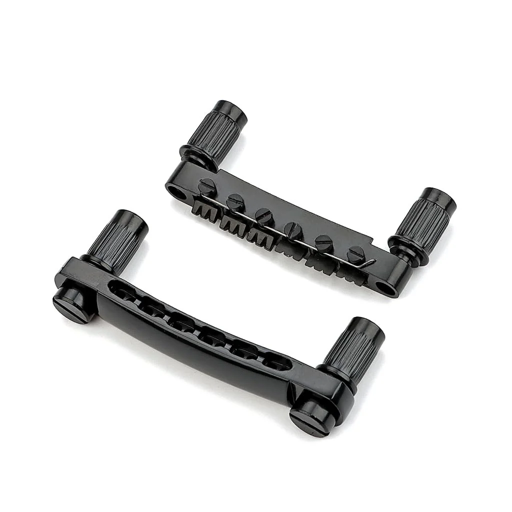 12 String Saddle Tune-O-Matic Bridge & Tailpiece Set For Lp Electric Guitar Parts Black - Image 6