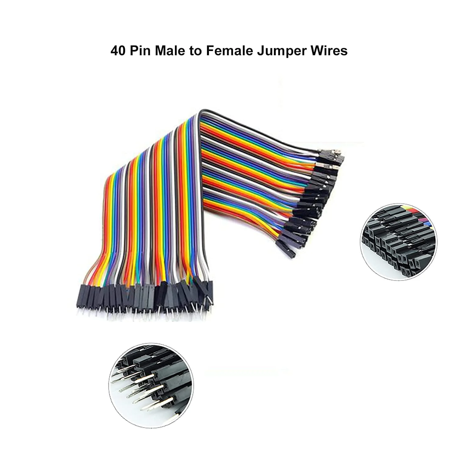 120 Pin Dupont Jumper Wires, 20 cm Wire Length (40Pin Male to Female, 40Pin Male to Male, 40 Pin Female to Female), with Arduino and Raspberry Pi Projects (Set of 3) 1 Pack (Set of 3) - Image 4