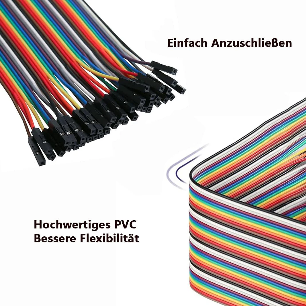 120 Pin Jumper Wire 40 x 10 cm, 40 x 20 cm, Male to Female, Male to Male, Female to Female Jumper Wires Breadboard, Cable Jumper 28AWG Wire Bridges for M2M/F2M/F2F Arduino - Image 3