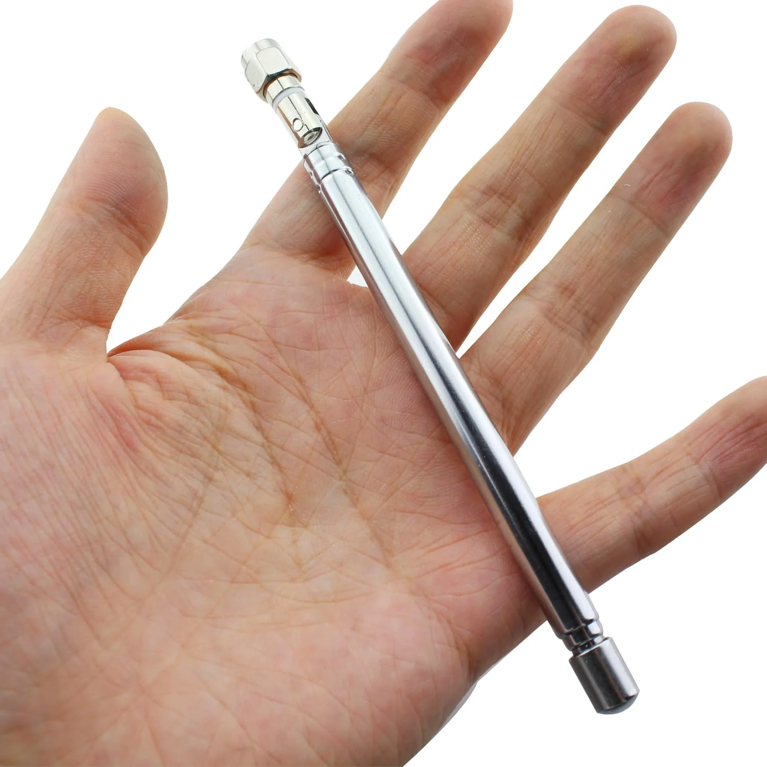 120mm/4.72inch SMA Male Connector Telescopic Antenna Silver SMA Head Tie Rod Telescopic Antenna for SMA Female Adapter TV and Radio and Remote Control - Image 3