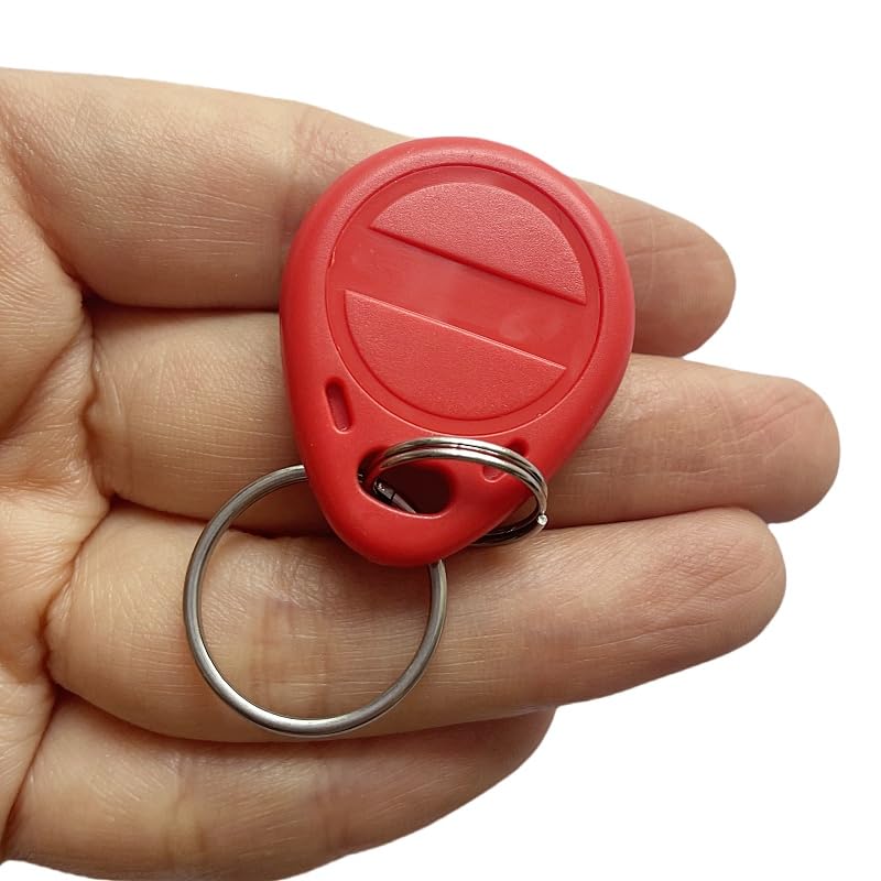 125kHz T5577 RFID Key Fob Proximity ID Token Label Rewritable(10PCS) (Red) Red - Image 2