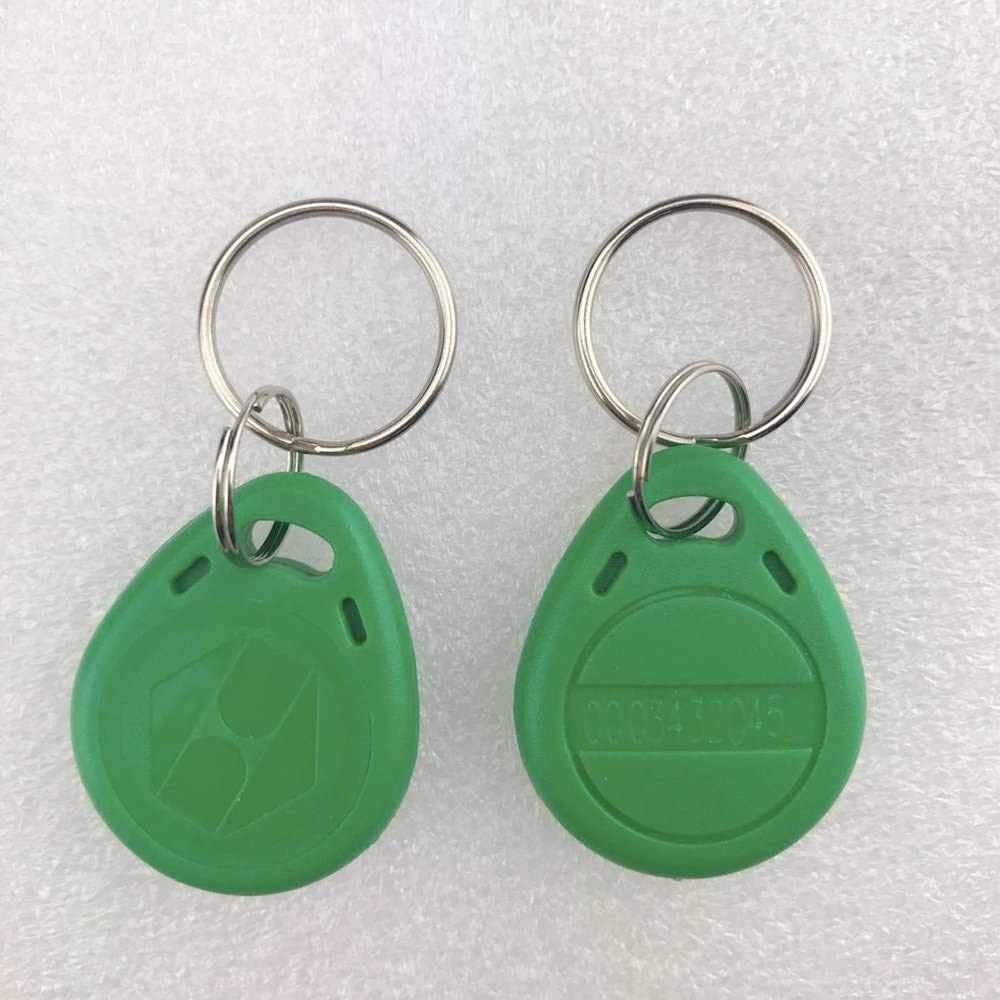 125khz Tags EM4100 RFID Card Token Key Tag Access Control Smart Card ID Keyfobs Package of 100pcs (Green) Green - Image 2