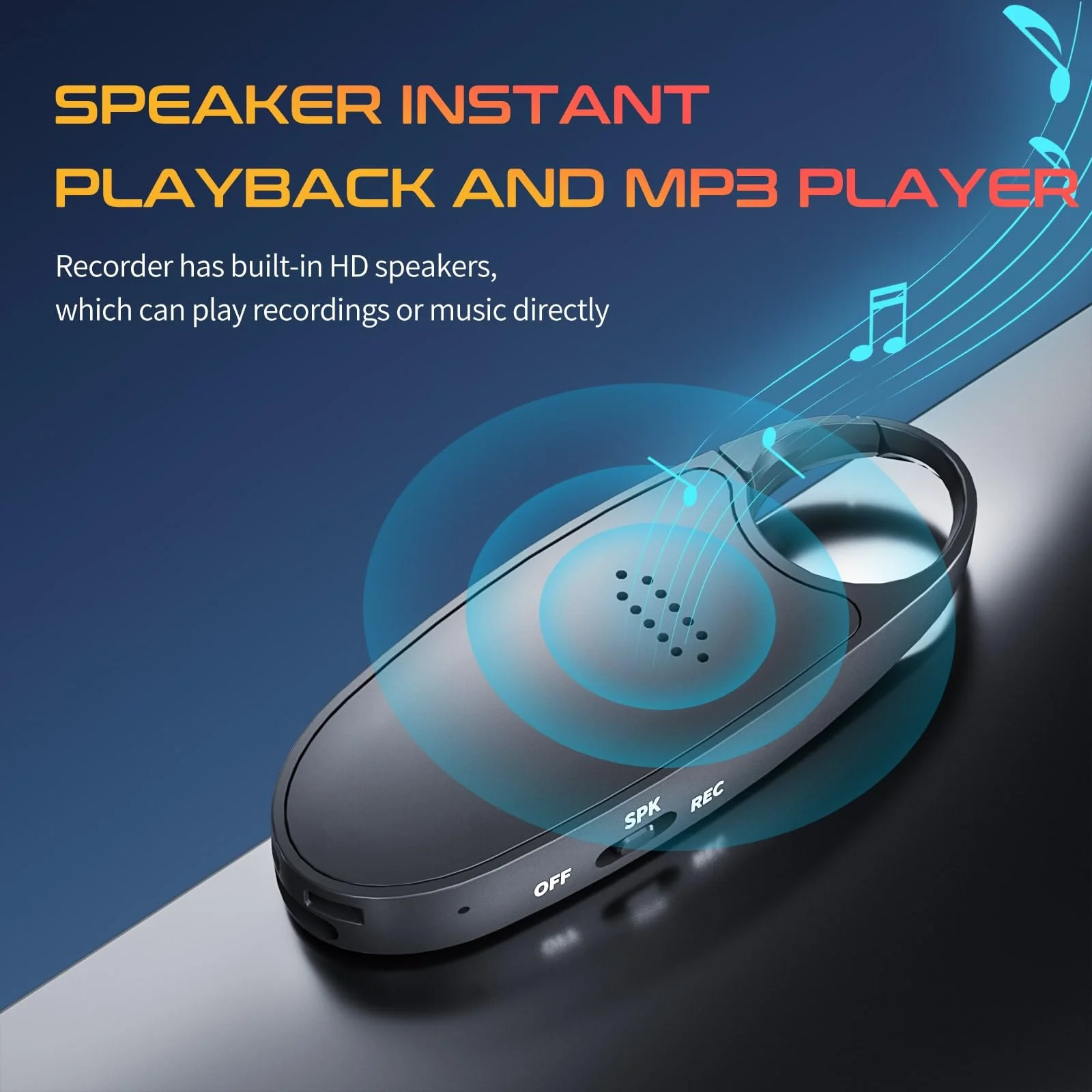128GB (1600 Hour) Digital Voice Activated Recorder with Playback, 4-in-1 Mini Magnetic Keychain Audio Recorder with AI Noise Cancelling, Small Voice Device for Lectures, Meetings Black - 128 GB - Image 4