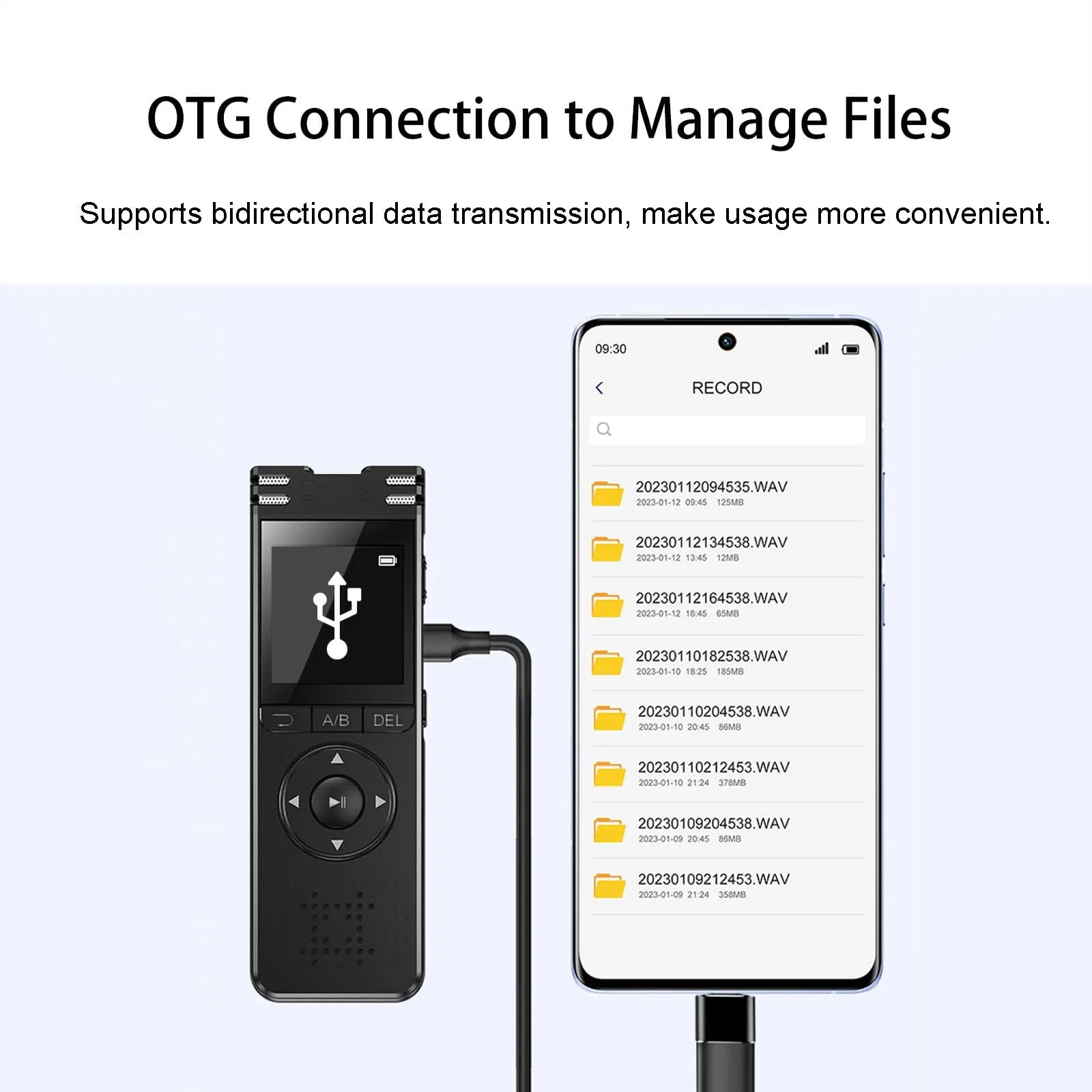 128GB Digital Voice Recorder with Playback Upgraded Voice Activated Recording with Premium Noise Reduction Dictaphone Device Perfect for Lectures Meetings Interviews - Image 5