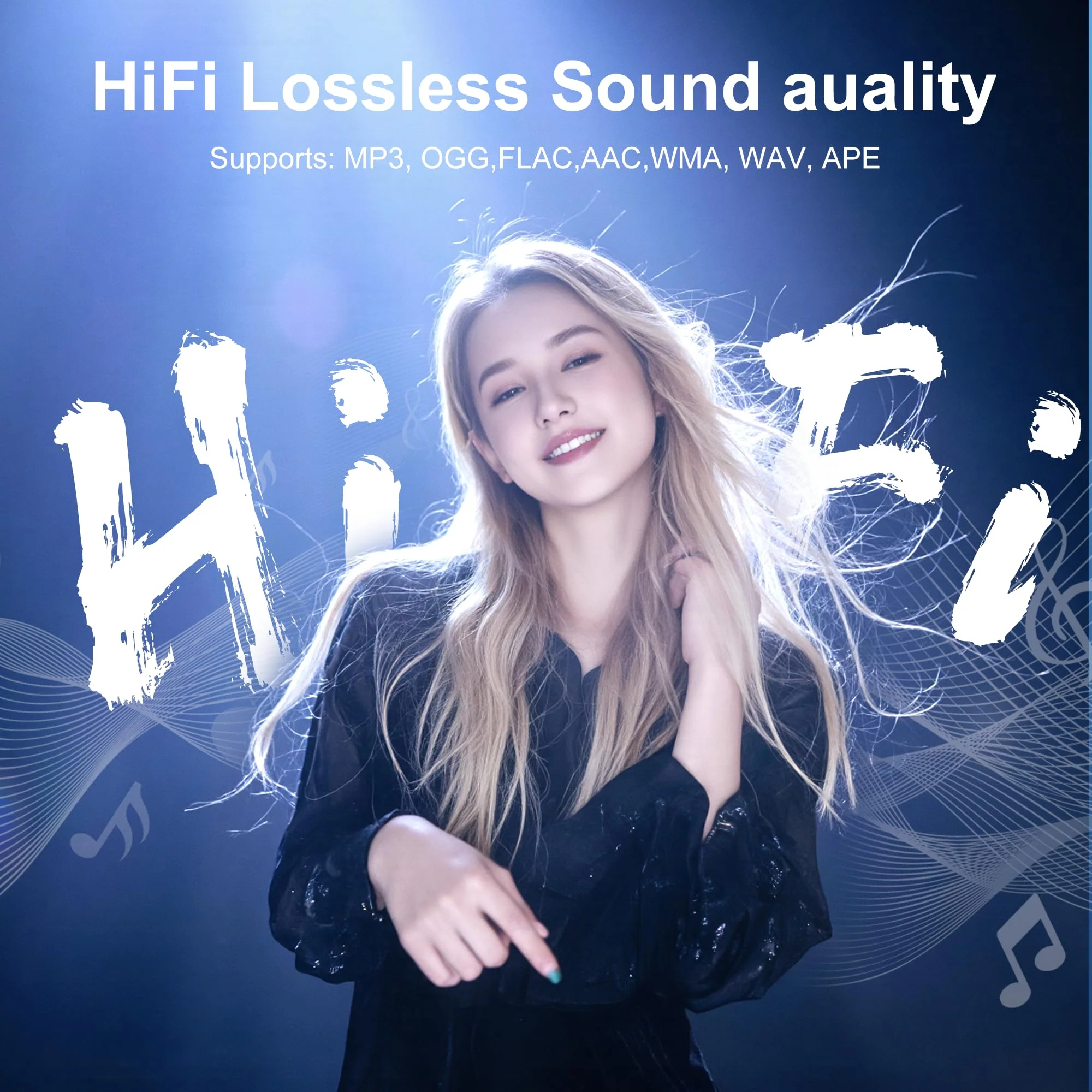 128GB MP3 Player with Bluetooth Black- SWOFY M4 Music Player with Bluetooth 5.4, 2.4" Portable HiFi MP3 Player with FM Radio, HD Speaker, E-Book,Voice Recorder, Digital Music Player Earphones Included 2.4" Black-128GB - Image 5