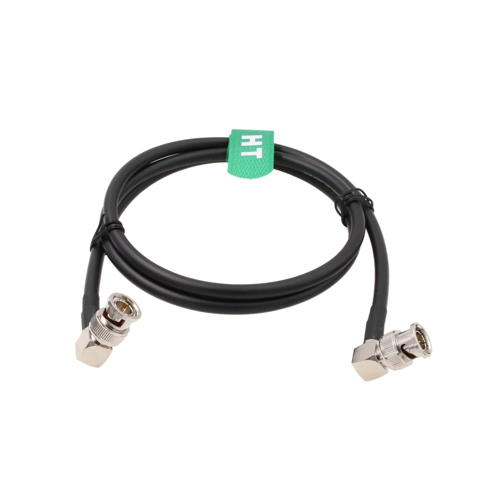 12G 4K Raw SDI Coaxial Video Cable BNC to BNC Canare LV-61S 75 ohm for Camera Monitor Flexible Shielded 80cm Black Right Angle