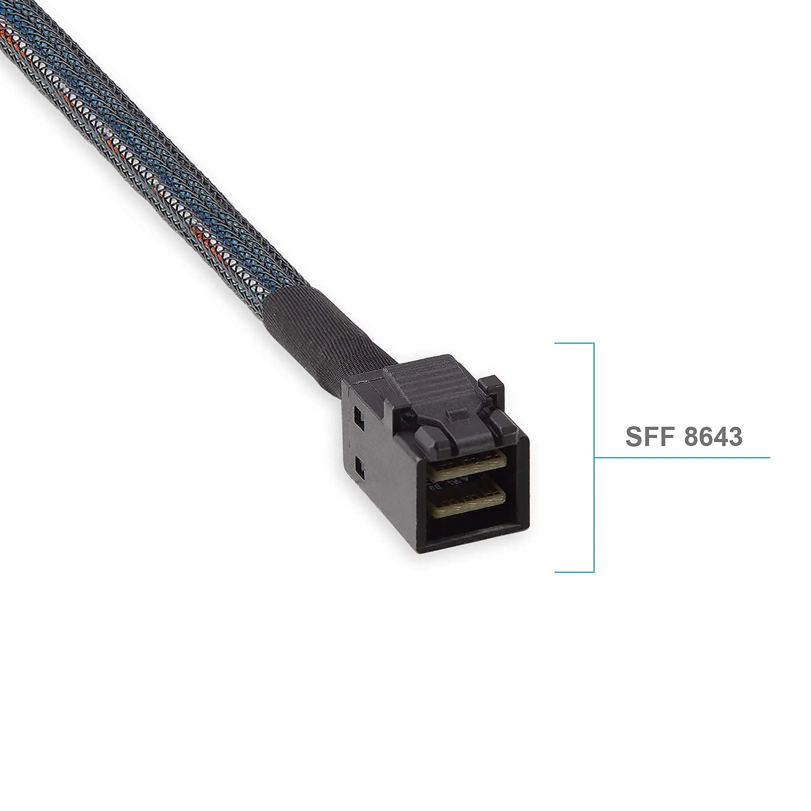 12G Internal Mini SAS SFF-8643 to U.2 SFF-8639 NVMe SSD Cable with 15 pin Male SATA Power Connector, PCIe 4.0, 85 Ohm, 1.6ft/0.5m 0.5 meter - Image 4