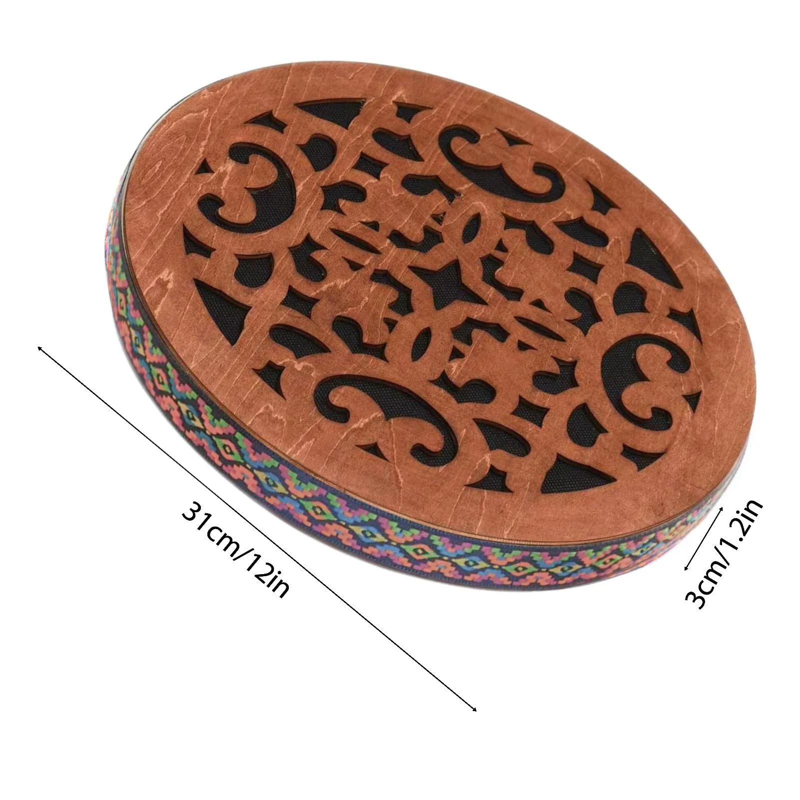 12INCH Ocean Drum,Water Stream Drum,Rain Disk "Water-Fall",Sound Healing,Onomatopoeic Wooden Drum For Performance Accompaniment 12 INCH - Image 2