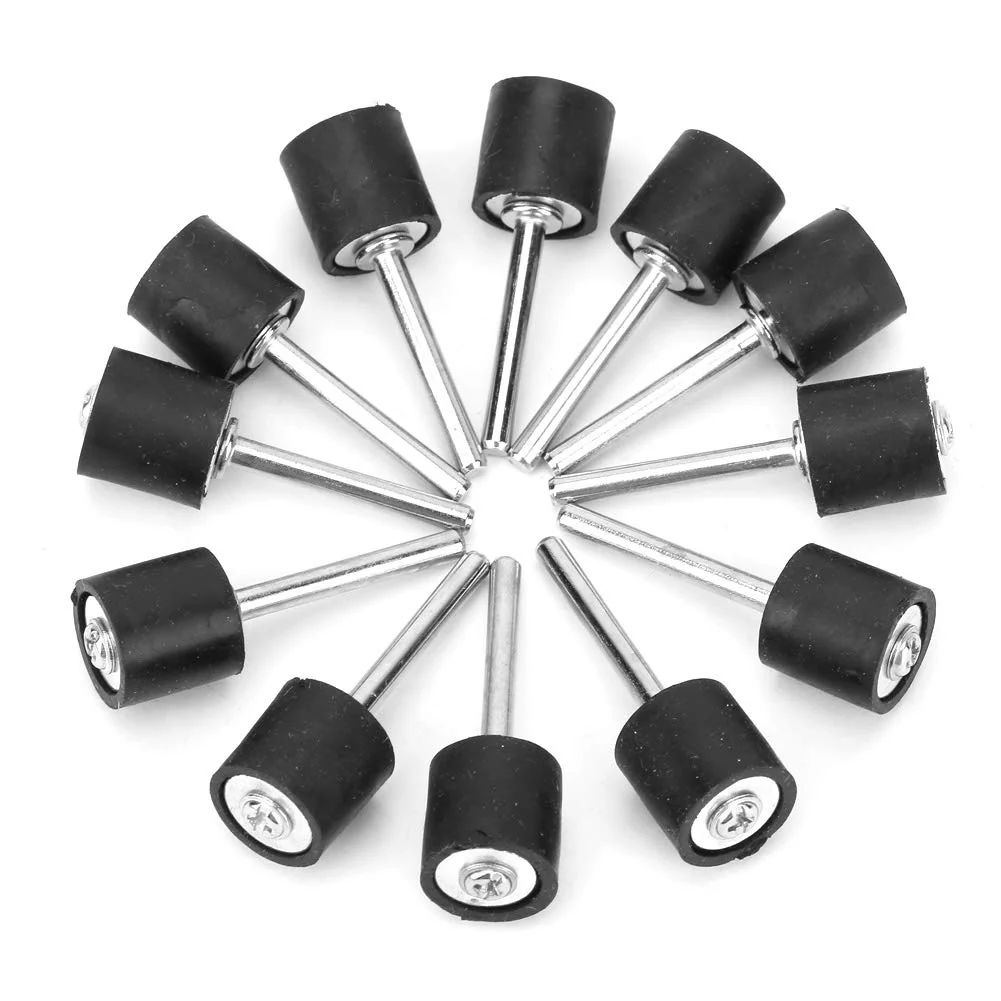 12pcs Drum Rubber Stand Sleeve Iron Polishing Grinding Drum Holder Rubber Mandrel 1/8" Shank Grinding Sleeve for Electric Rotary Tool Attachments - Image 4
