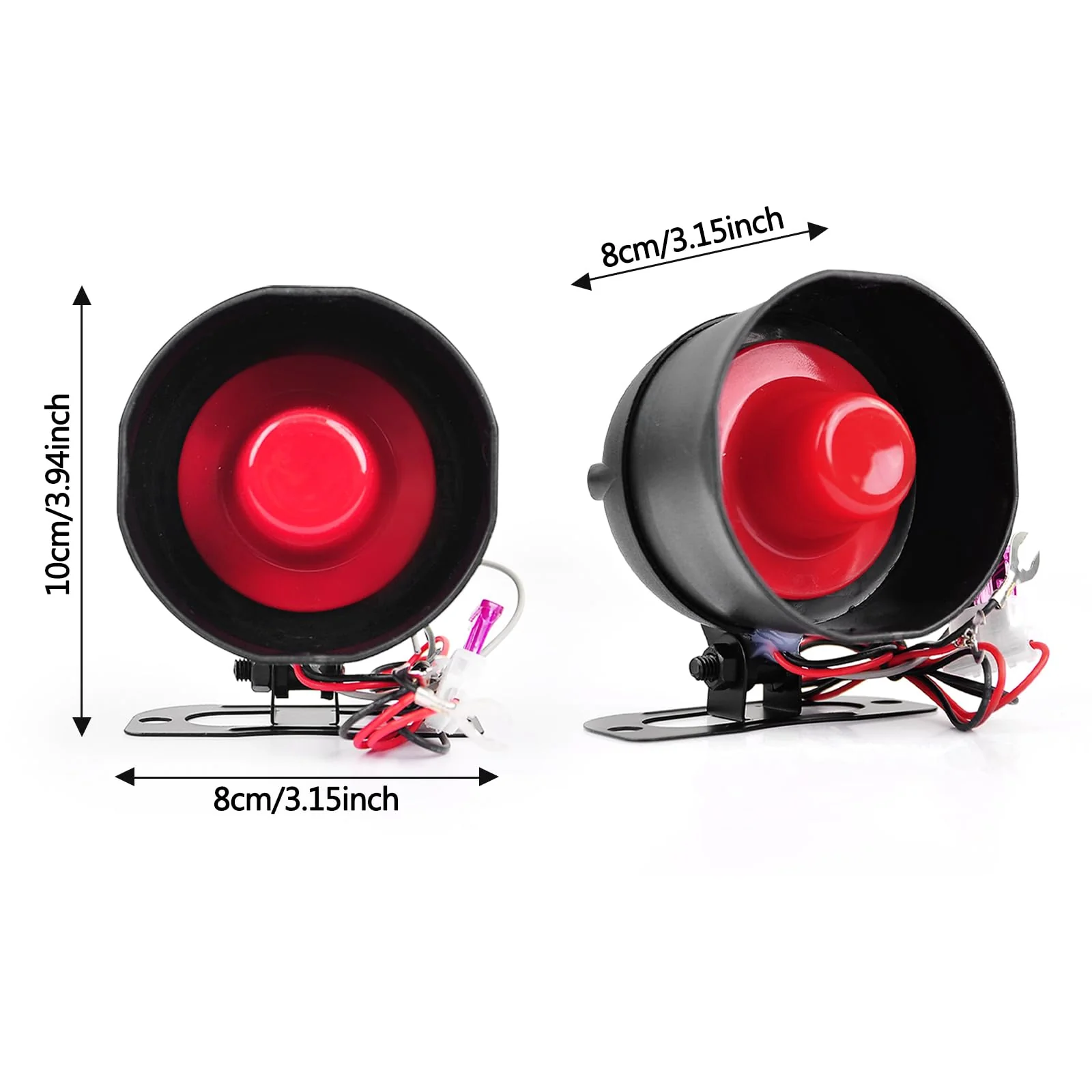 12V Car Alarm System, Anti-Theft Horn Siren with 7-Levels Sensitivity Universal Security Protection System Vehicle Alarm System with Sound - Image 7