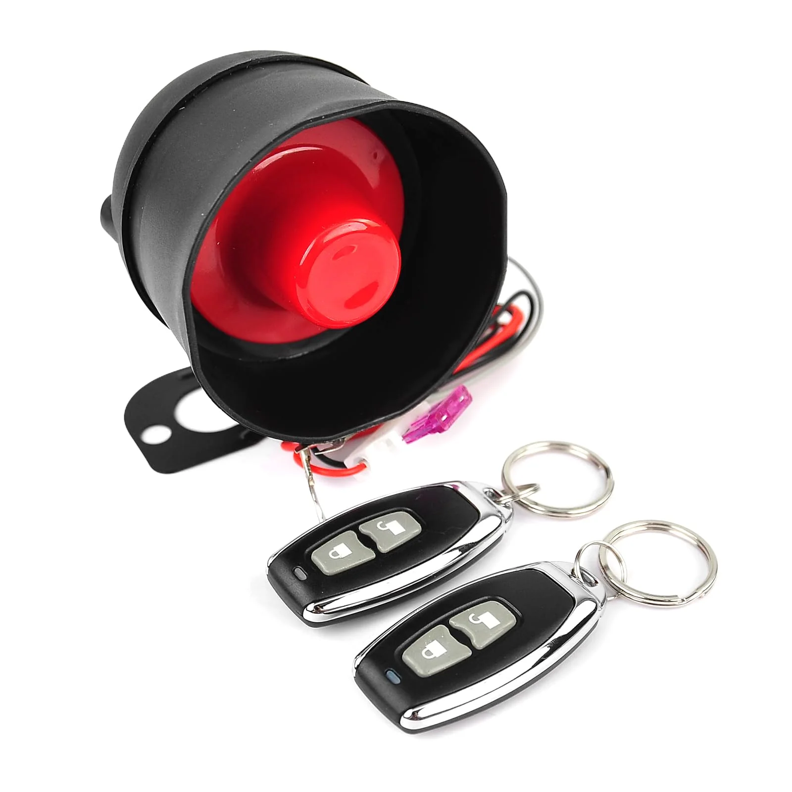 12V Car Alarm System, Anti-Theft Horn Siren with 7-Levels Sensitivity Universal Security Protection System Vehicle Alarm System with Sound - Image 9