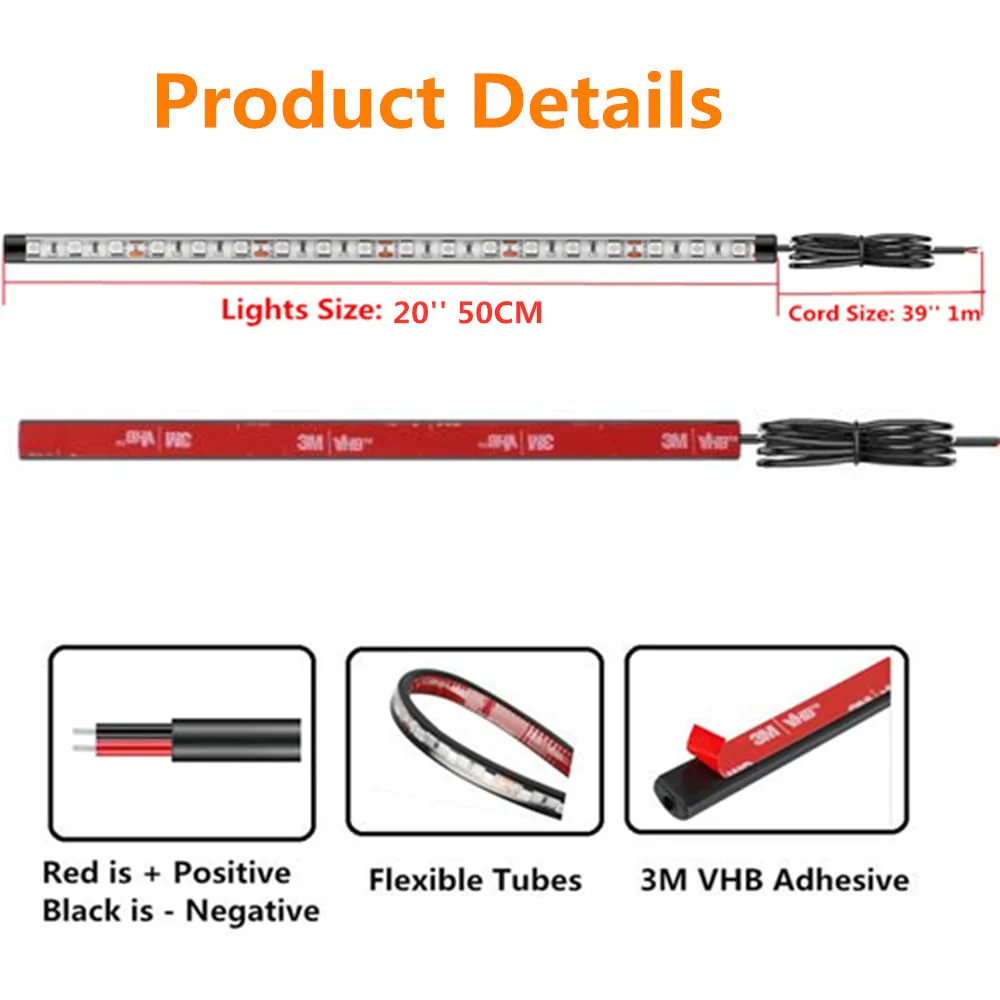 12V Marine Boat Ultra Violet UV Black Light LED Lights Strip, Night Fishing Lights, 5050 LED IP67 Waterproof UV Led Strip for Fishing Pontoon Kayak Yacht Sailboat (4 Pcs 20'') - Image 2