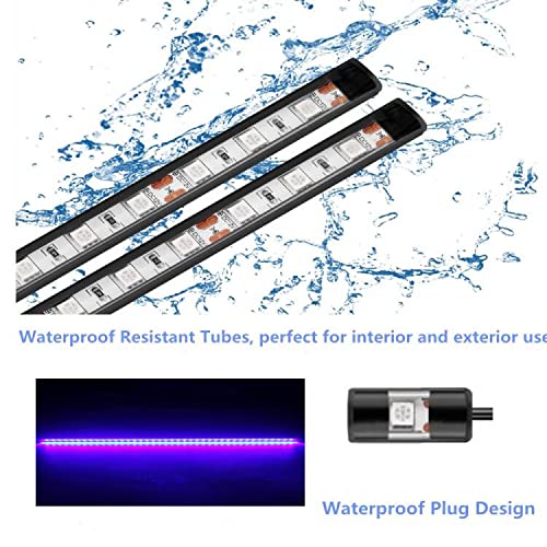 12V Marine Boat Ultra Violet UV Black Light LED Lights Strip, Night Fishing Lights, 5050 LED IP67 Waterproof UV Led Strip for Fishing Pontoon Kayak Yacht Sailboat (4 Pcs 20'') - Image 3