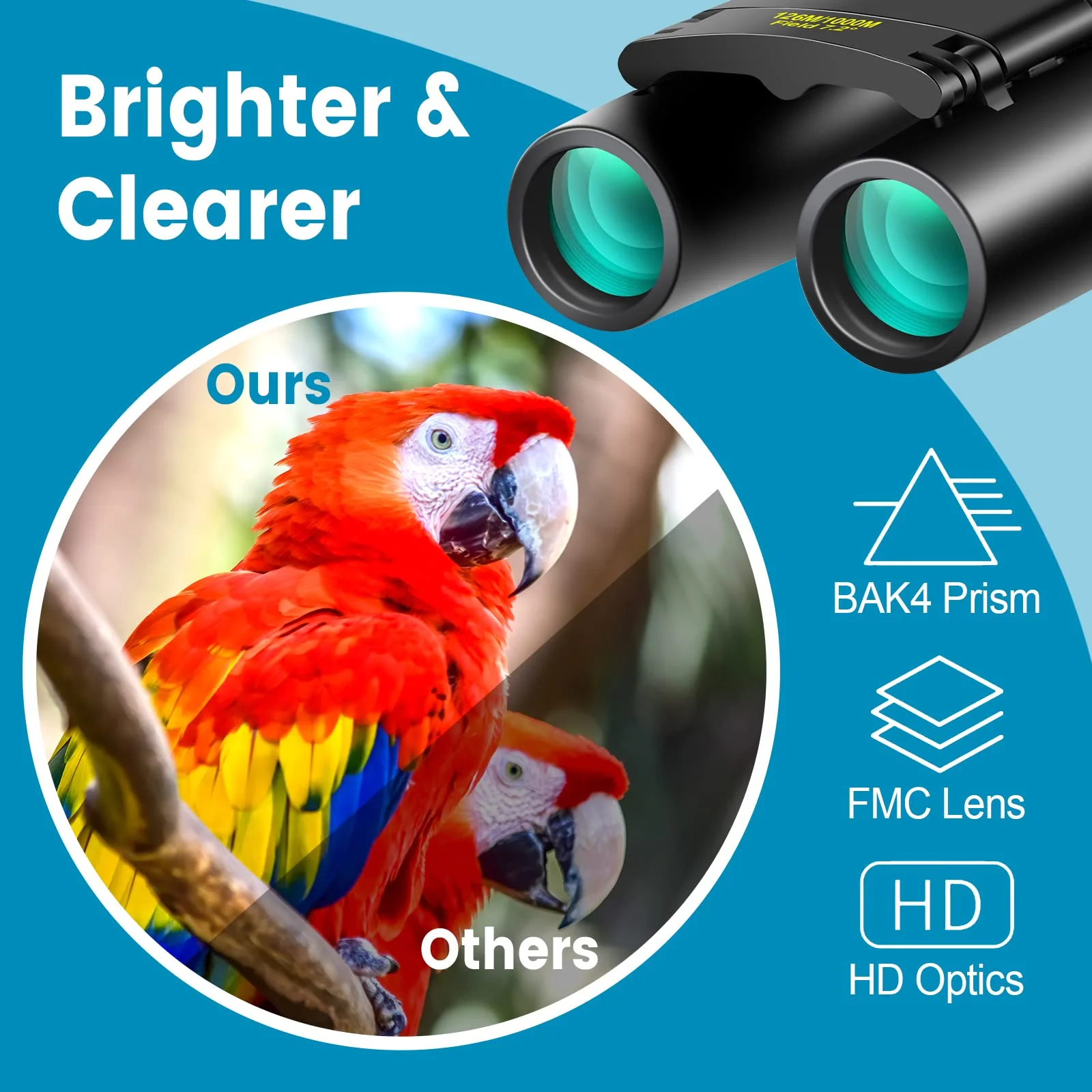 12X25 Mini Pocket Binoculars Compact, Small Lightweight Foldable for Adults Kids Bird Watching, Travel, Opera Concert, Hiking, Cruise, Football Game Green 12X25 Black - Image 3