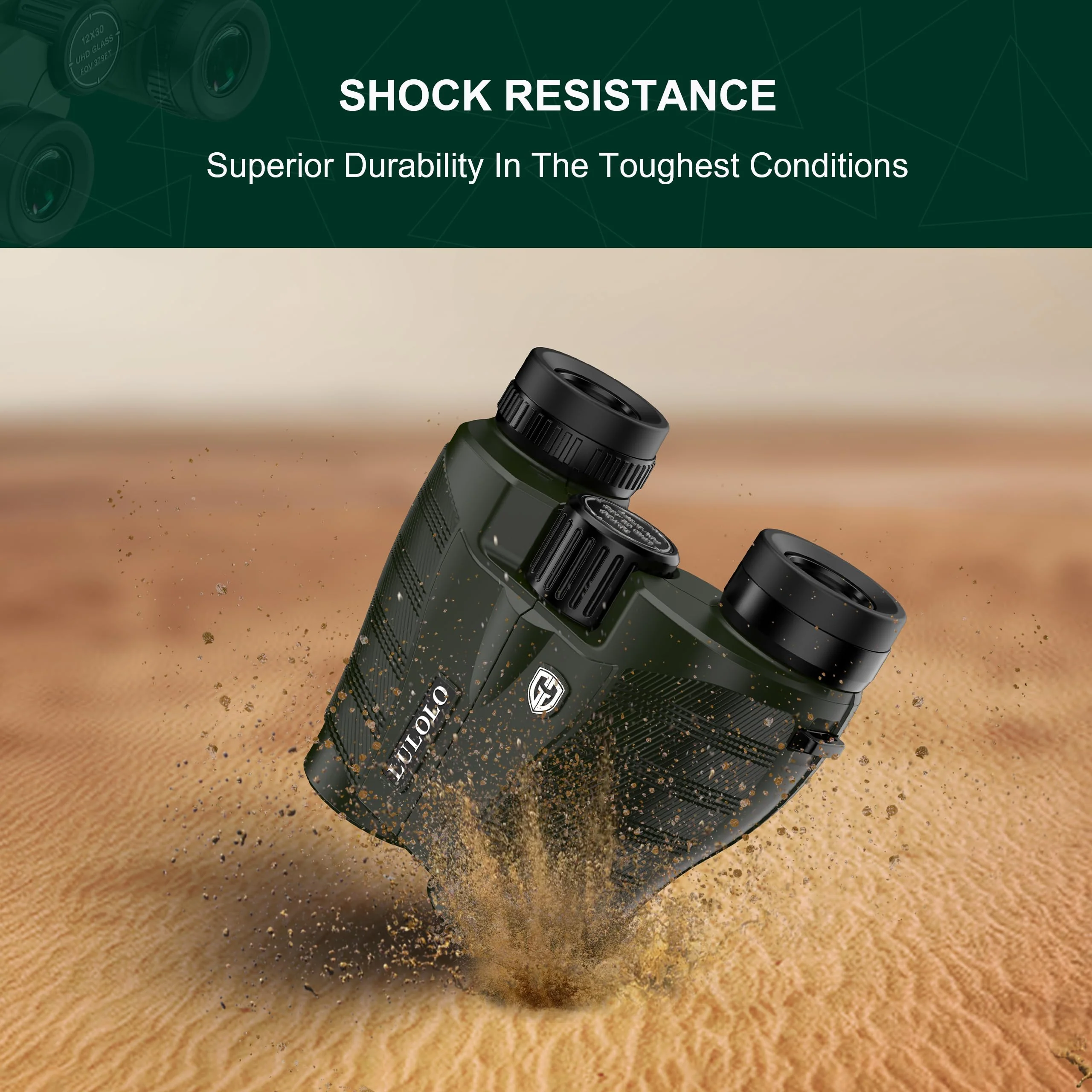 12x30 Compact HD Binoculars for Adults and Kids High Powered - Large View Binoculars with Clear Low Light Vision - Super Bright Lightweight & Waterproof Binoculars for Bird Watching Travel Hunting - Image 5