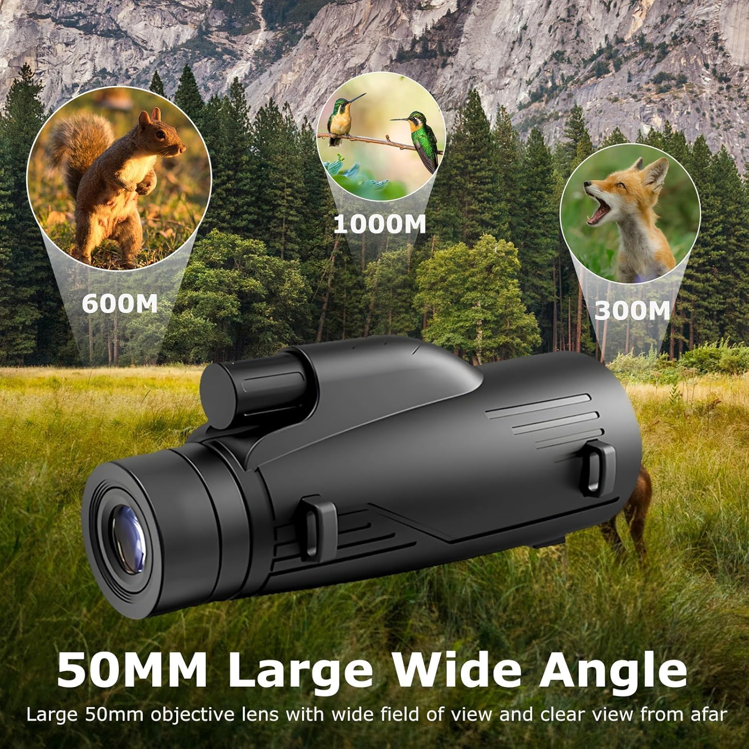 12X55 Monocular Telescope for Adults High Powered,Star Cosmic Scope Space Monocular Compact Telescope,Mini Handheld Zoom Monoculars Telescope for Phone for Hunting,Bird Watching,Star Gazing,Travel - Image 2