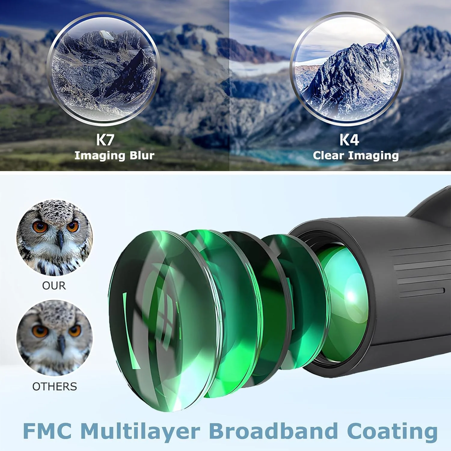 12X55 Monocular Telescope for Adults High Powered,Star Cosmic Scope Space Monocular Compact Telescope,Mini Handheld Zoom Monoculars Telescope for Phone for Hunting,Bird Watching,Star Gazing,Travel - Image 3