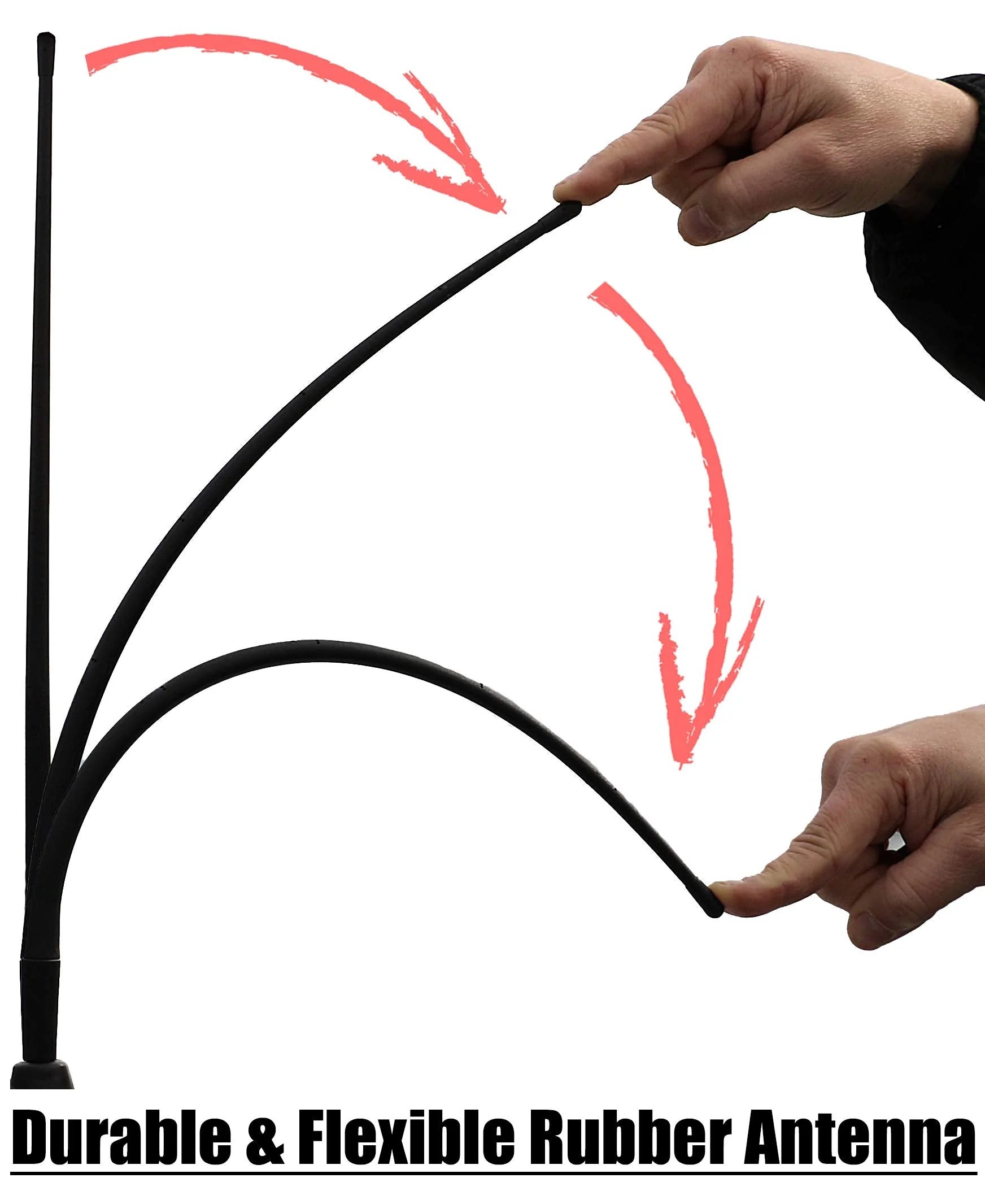 13" All-Terrain Flexible Rubber AM/FM Antenna is Compatible with John Deere Backhoe Combine Compactor Dozer Excavator Grader Harvester Loader Paver Scraper Shovel Skid Steer Tractor UTV (All Models) - Image 2