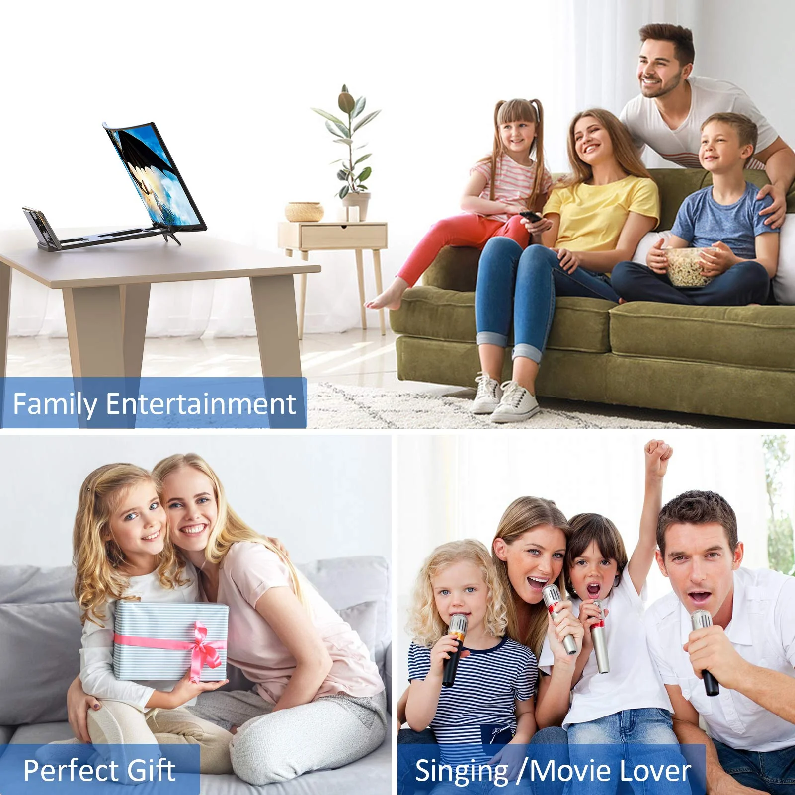 14" Curved Screen Magnifier for Cell Phone -3D HD Magnifing Projector Screen Enlarger for Movies, Videos, and Gaming – Foldable Phone Stand Holder with Screen Amplifier–Compatible with All Smartphones - Image 7