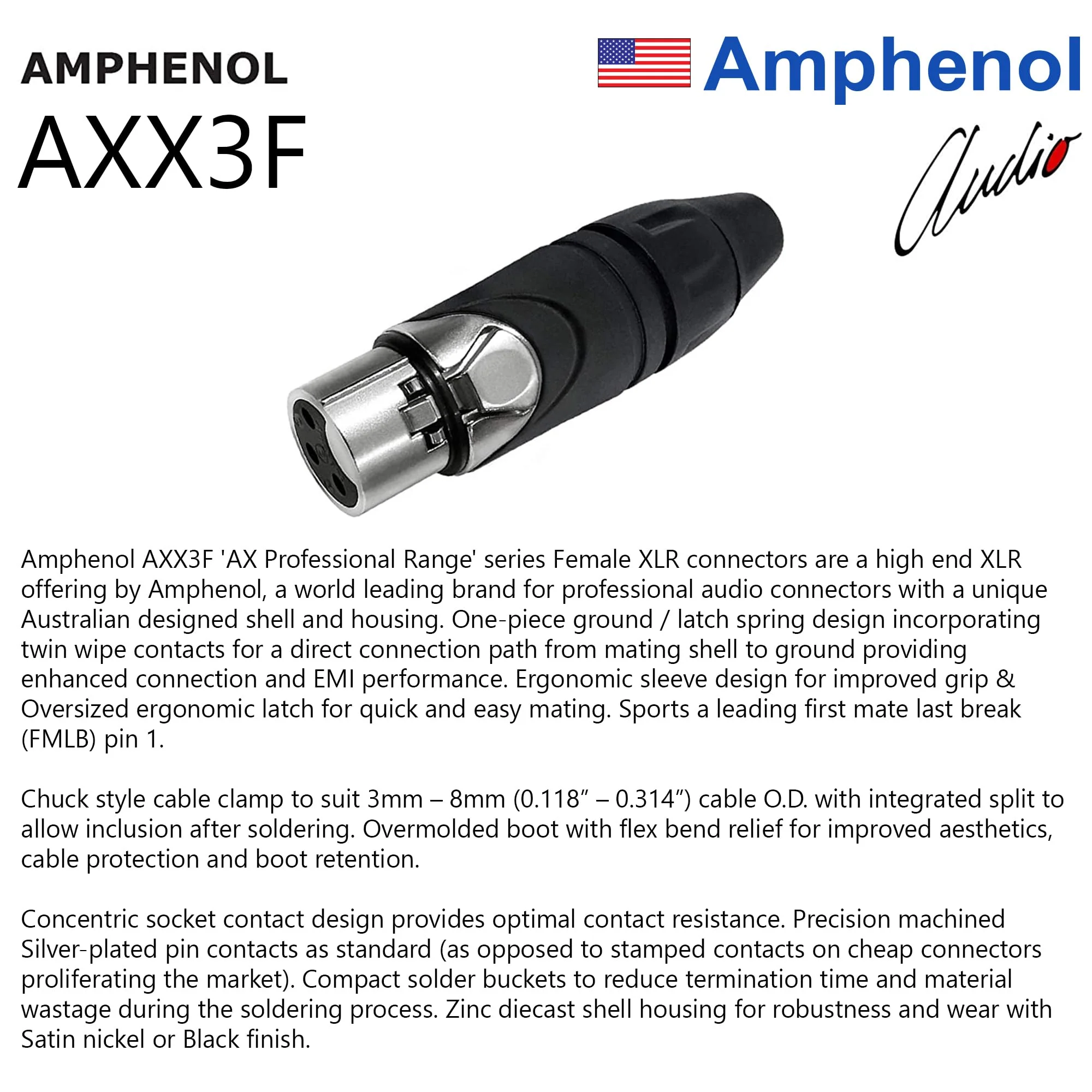 15 Foot - WBC-PRO-Quad Ultra-Silent Ultra-Flexible Balanced Star-Quad Cable with Amphenol Male & Female XLR Plugs & Black Tweed Jacket - Image 7