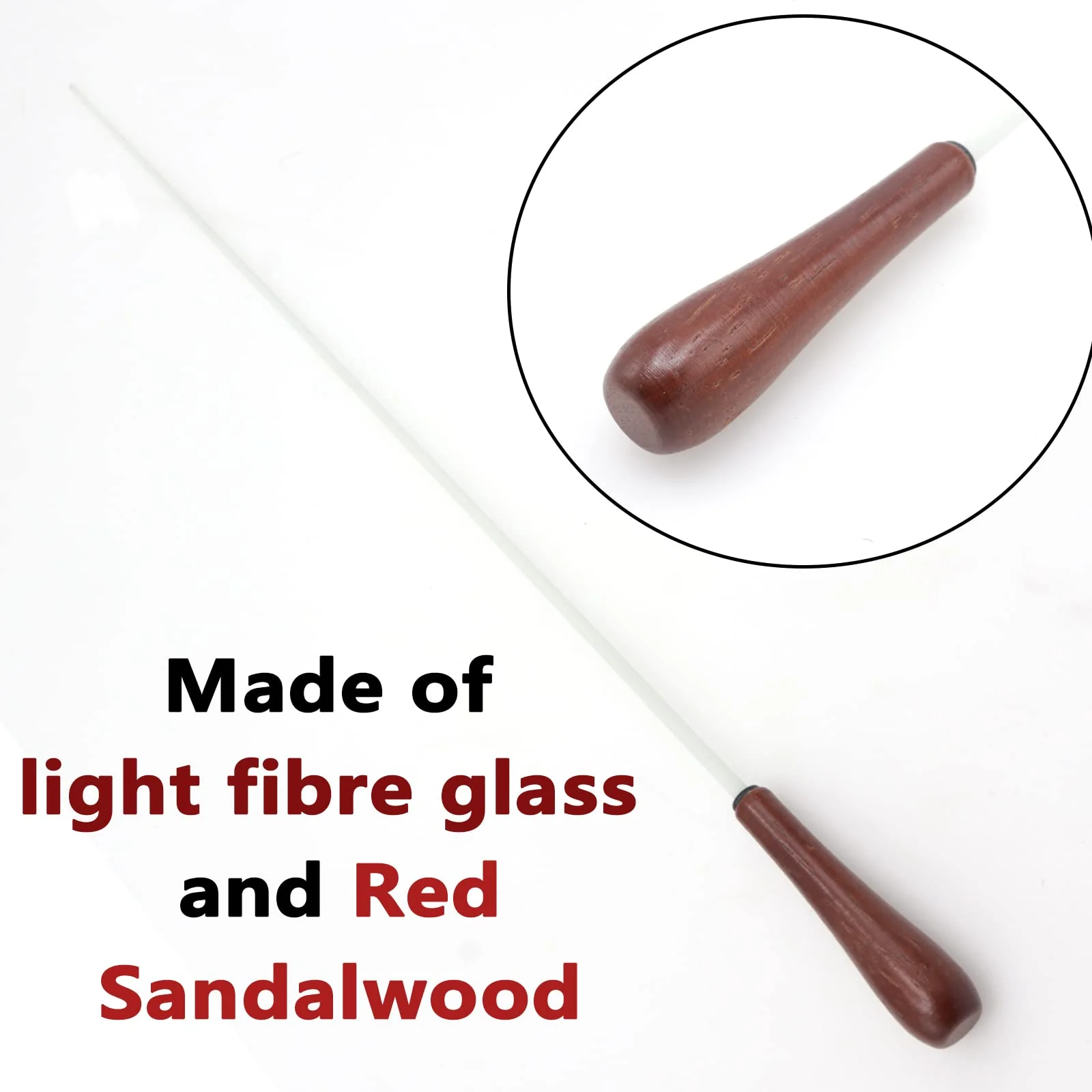 15 Inch Music Conducting Baton with Case, Orchestra Baton Band Conductor Baton, Rosewood Handle Conductors Baton, Music Conductor Stick Wand - Image 3