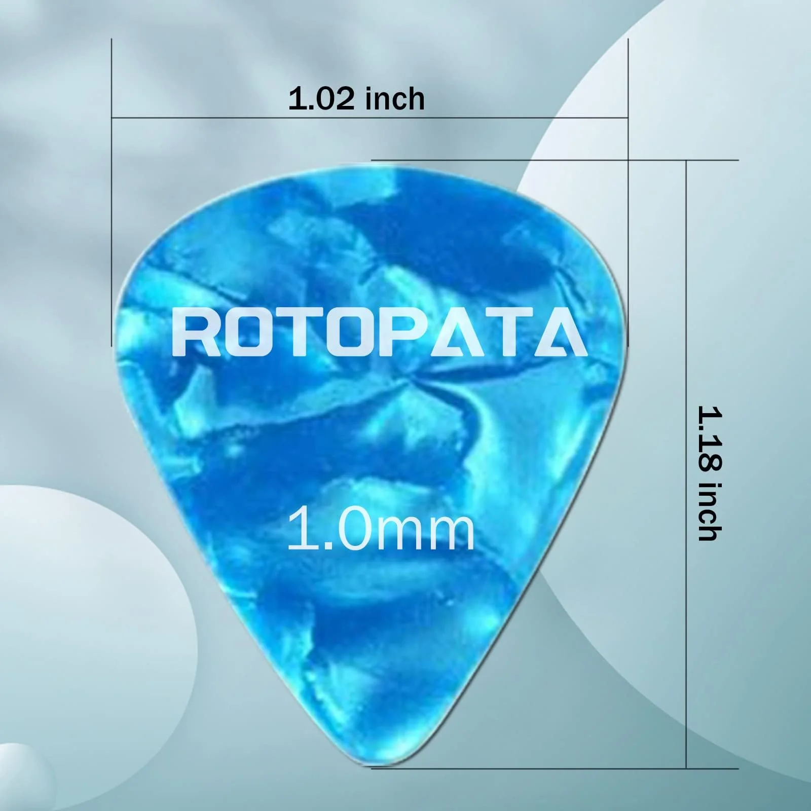 15 Pack Guitar Picks Plectrums with Organizer Storage Box, 0.5 0.75 1.0 mm Includes Thin Medium Heavy Thickness & Variety Colorful Celluloid Plectrums for Bass Electric Acoustic Guitars Ukulele - Image 3