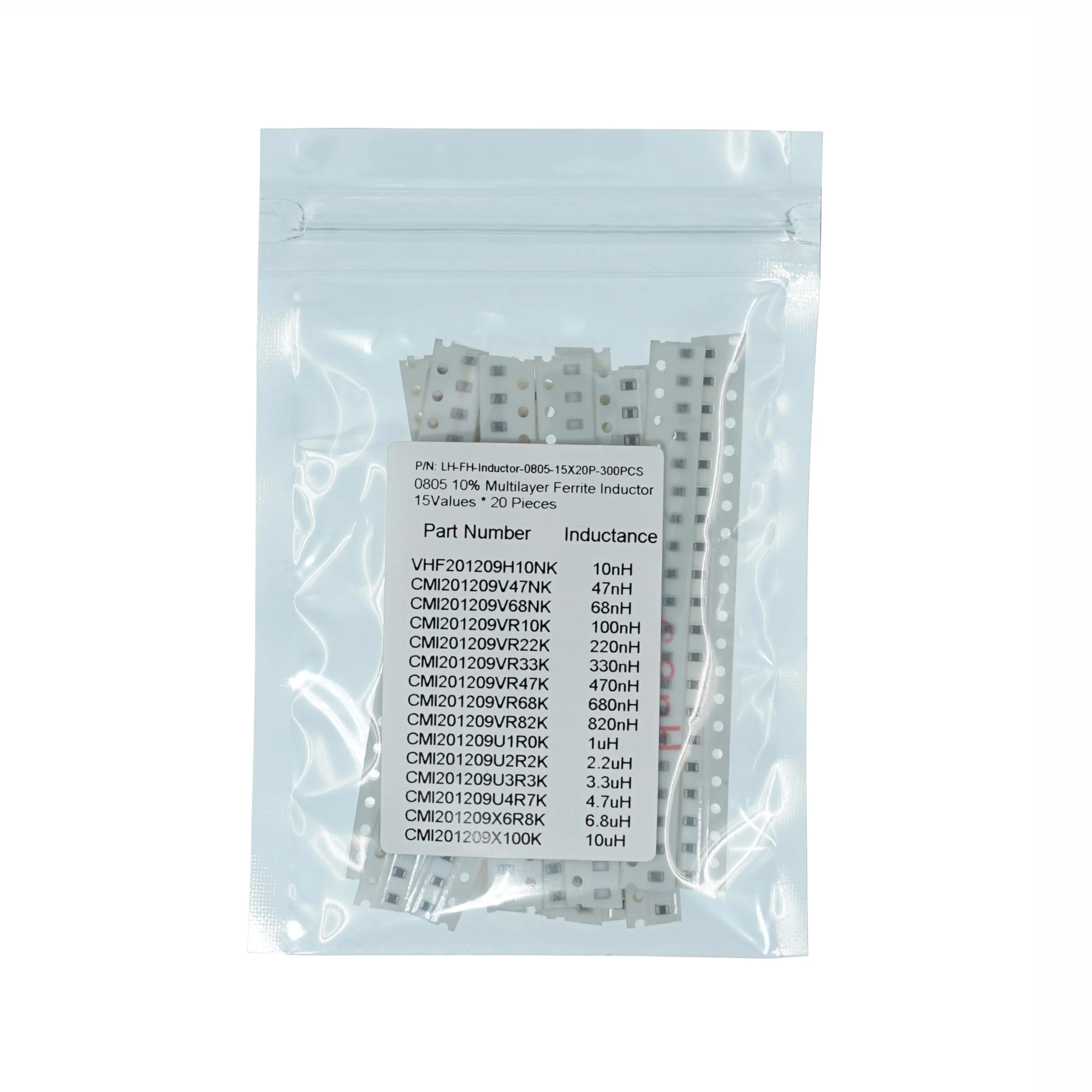 15 Types x 20pcs, Total 300pcs 0805 10% Multilayer Chip Ferrite Inductor 10nH 47nH 68nH 100nH 220nH 330nH 470nH 680nH 820nH 1uH 2.2uH 3.3uH 4.7u H H 6.8uuH 10uH - Image 2