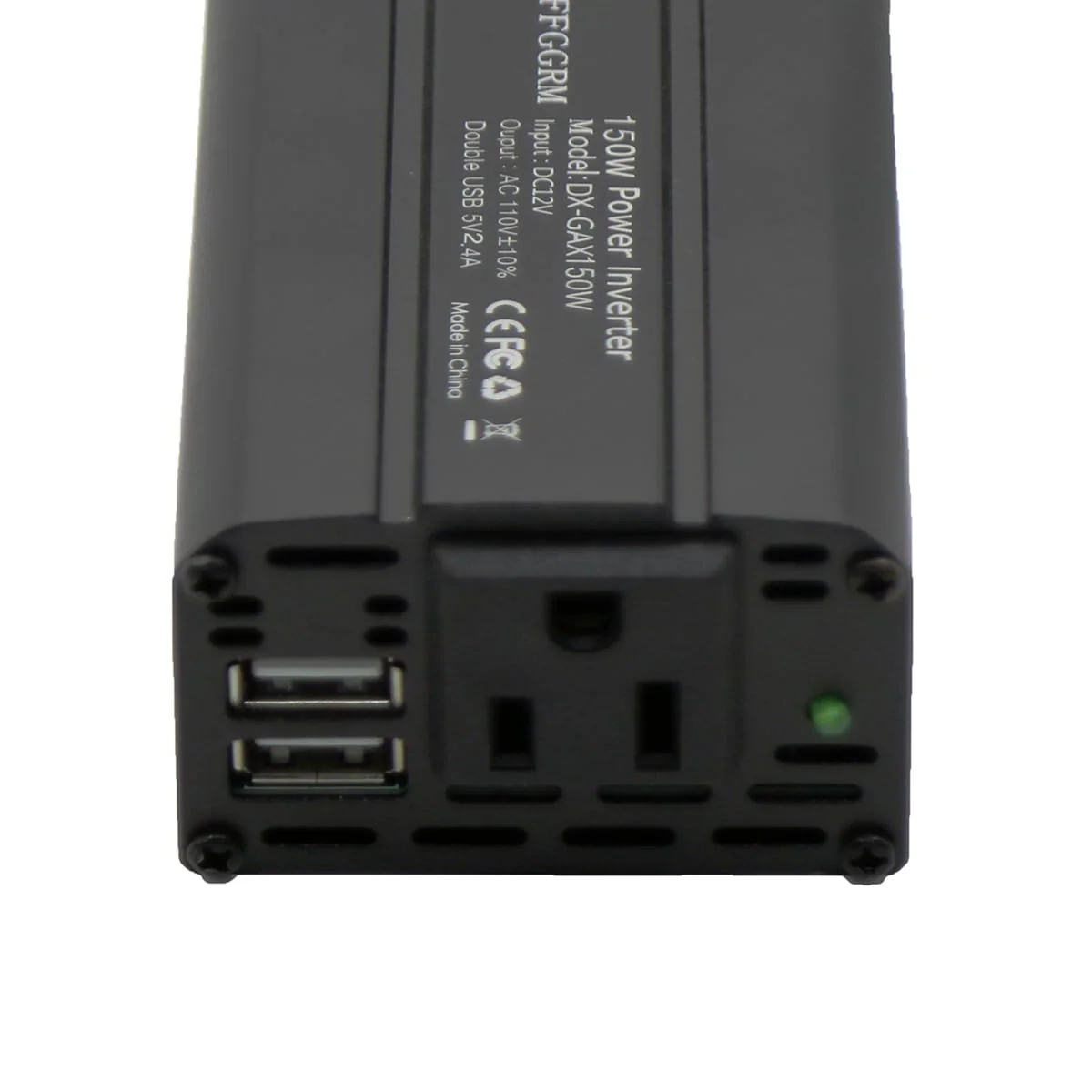 150W Power Inverter 12V DC to 110V AC Car Plug Adapter Outlet Converter with 2.4A Dual USB AC car Charger for Laptop Computer Black - Image 6