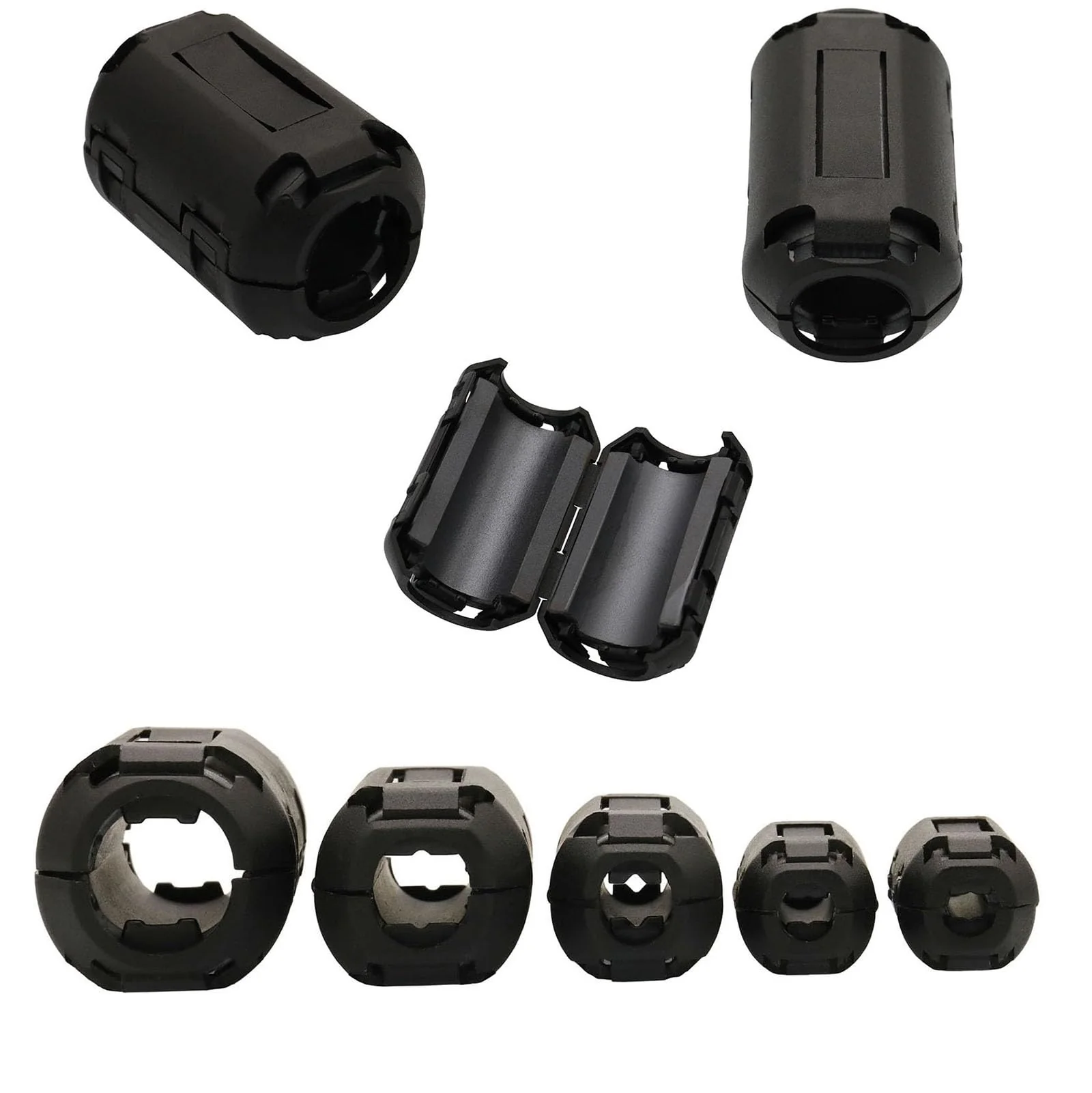 15Pcs 7mm Clip-on Ferrite Ring Core RFI EMI Noise Suppressor Cable Clip for Telephones Tvs Speakers Radio Audio Equipment Noise Suppressor Video Cable Power Cord - Image 4