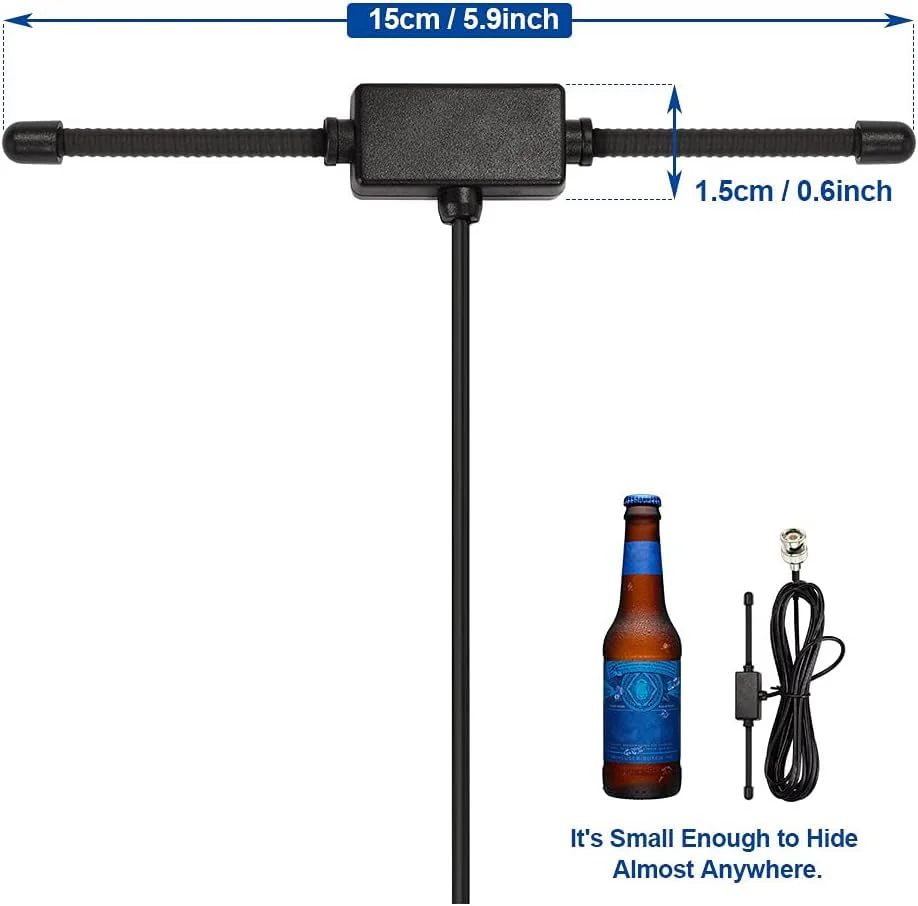 16 feet/5m VHF UHF Car Truck Police Scanner Adhesive Mount Antenna Vehicle Ham Radio Amateur Radio Mobile Scanner BNC Male Dipole Antenna 16 feet/5m - Image 2