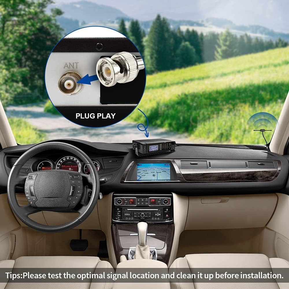 16 feet/5m VHF UHF Car Truck Police Scanner Adhesive Mount Antenna Vehicle Ham Radio Amateur Radio Mobile Scanner BNC Male Dipole Antenna 16 feet/5m - Image 5