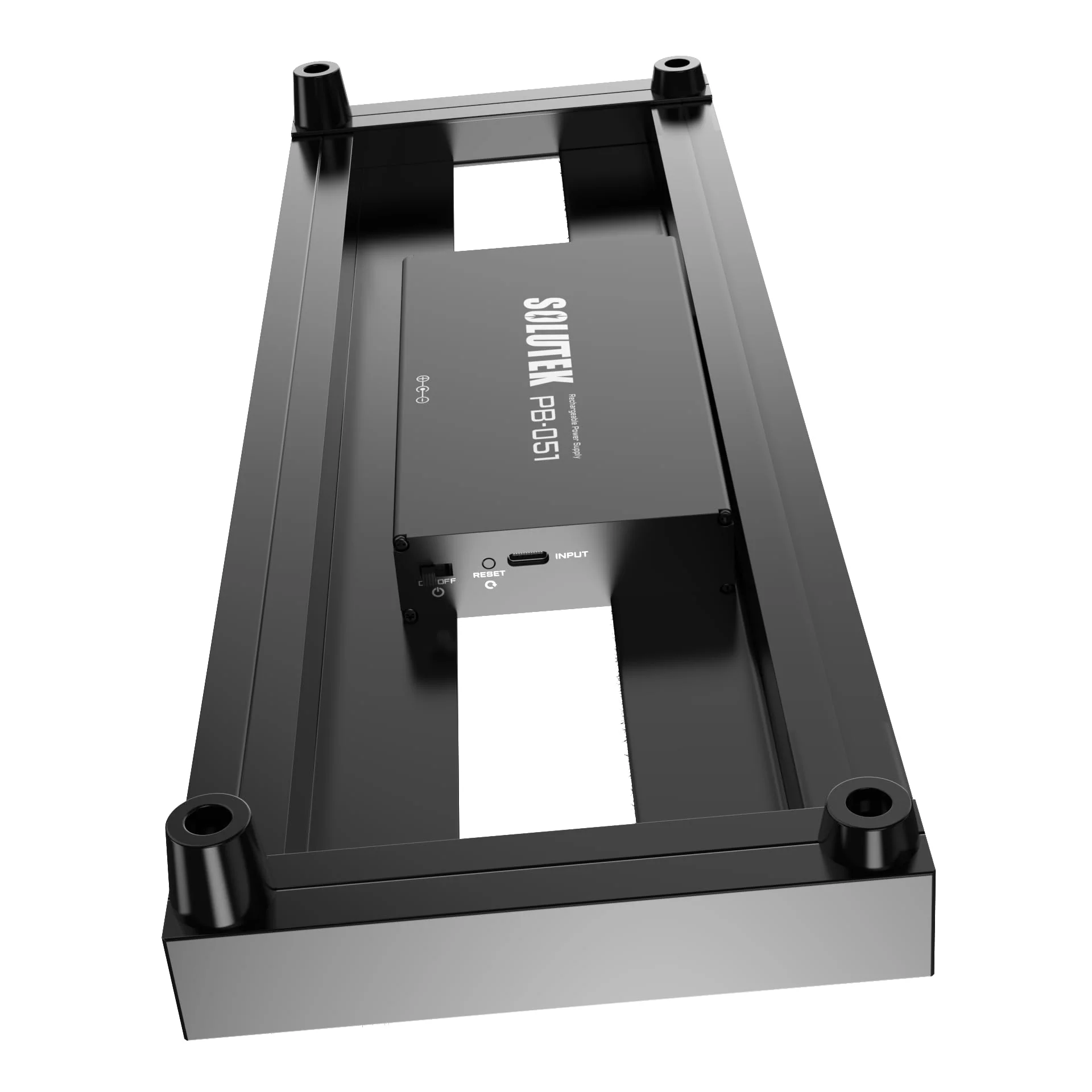16" Guitar Pedalboard with Tubular Aluminum Frame & Hard-Anodized Finish, Ultra-Sturdy & Scratch-Resistant Portable Board for 3-5 Pedals, Includes Velcro, Power Cables & Zip Ties 16 INCH Black - Image 2