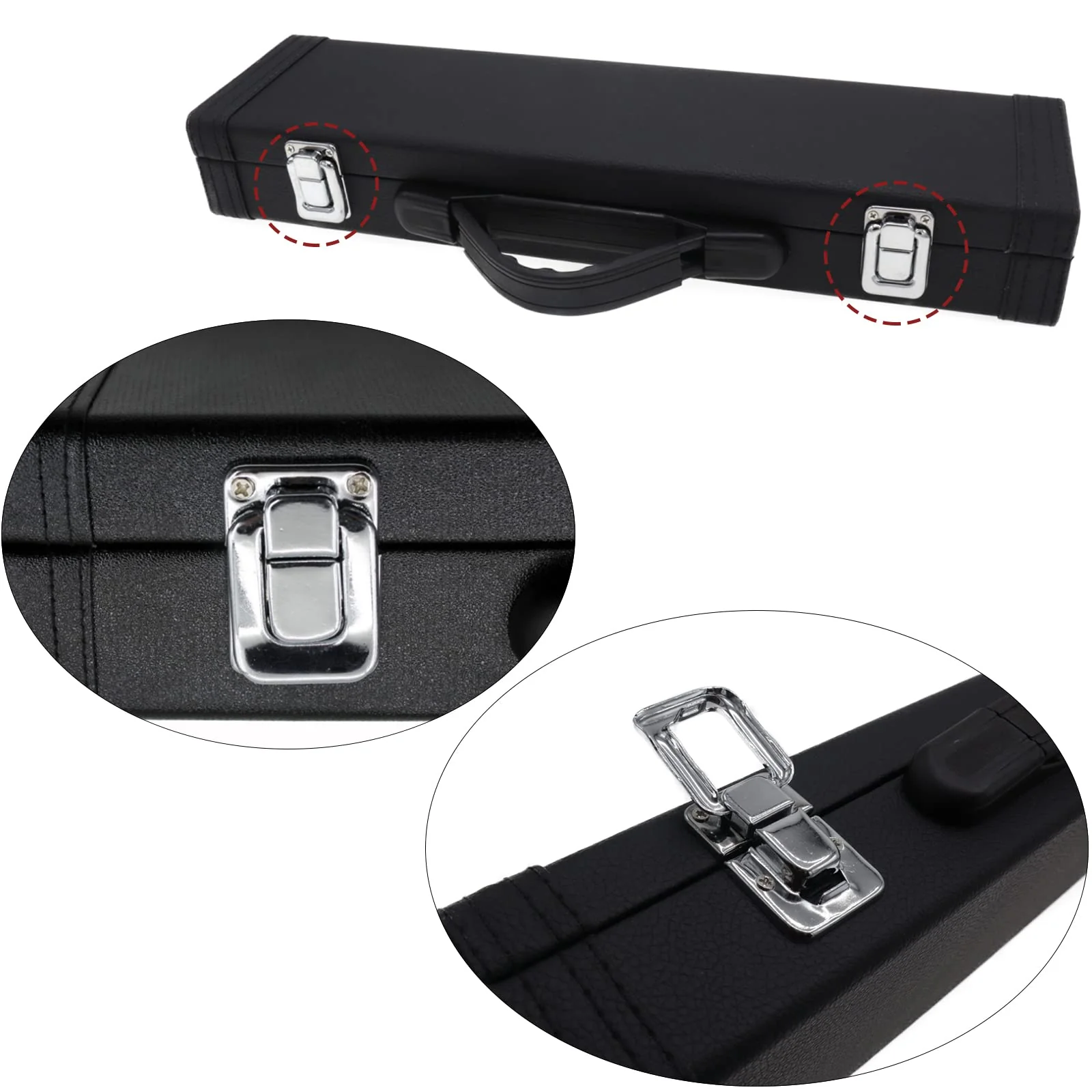 16 Hole Flute Case Cover, Hard Wooden Flute Case, Portable PU Leather Flute Case, Universal 16 Hole Flute Case Cover for Beginners Students, Flute Accessories - Image 4