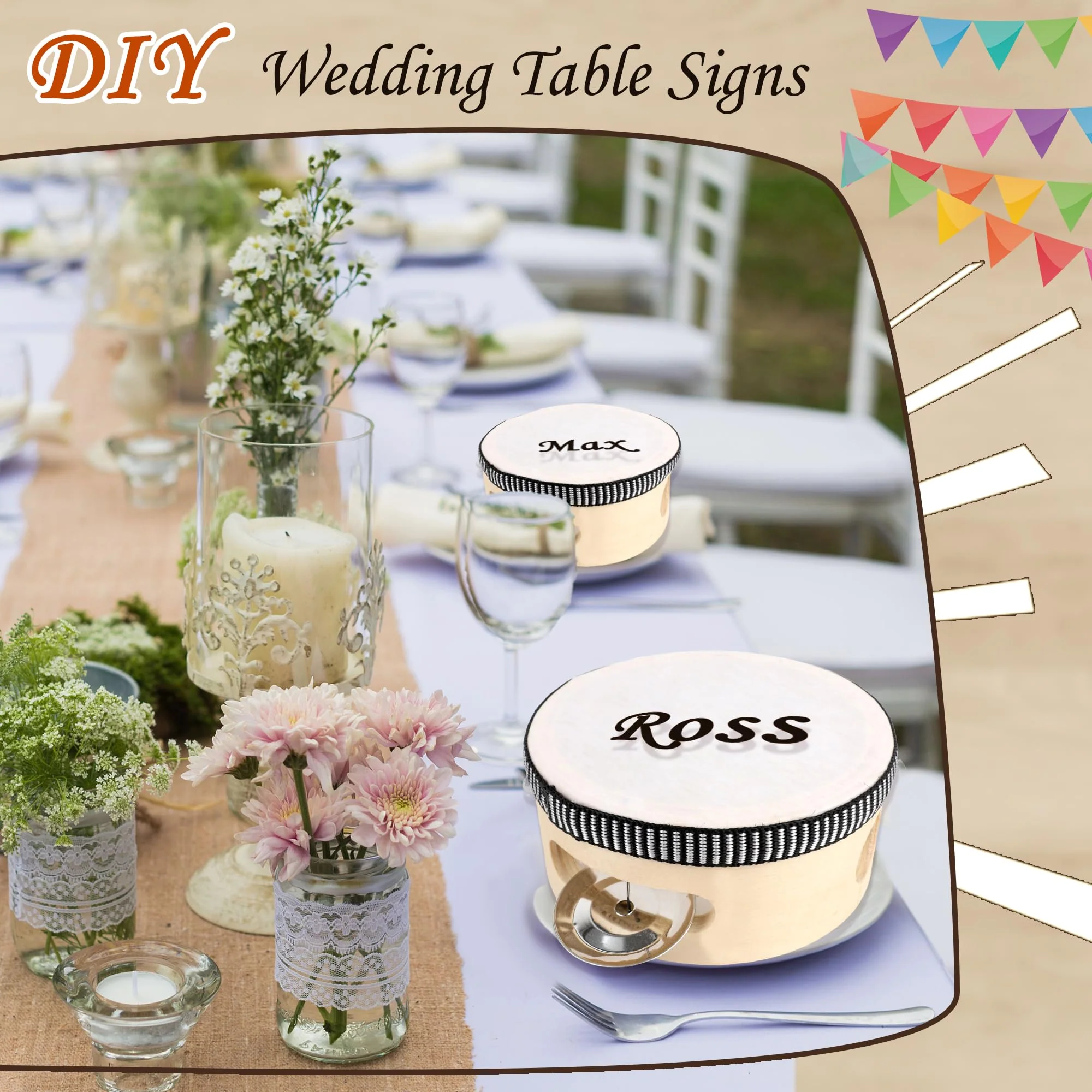 16 Pcs 4 Inch Adult Wedding Tambourines Drum Wooden Natural Handheld Drums Metal Jingles Drums Musical Instruments Percussion for Church Wedding Party Favor - Image 5