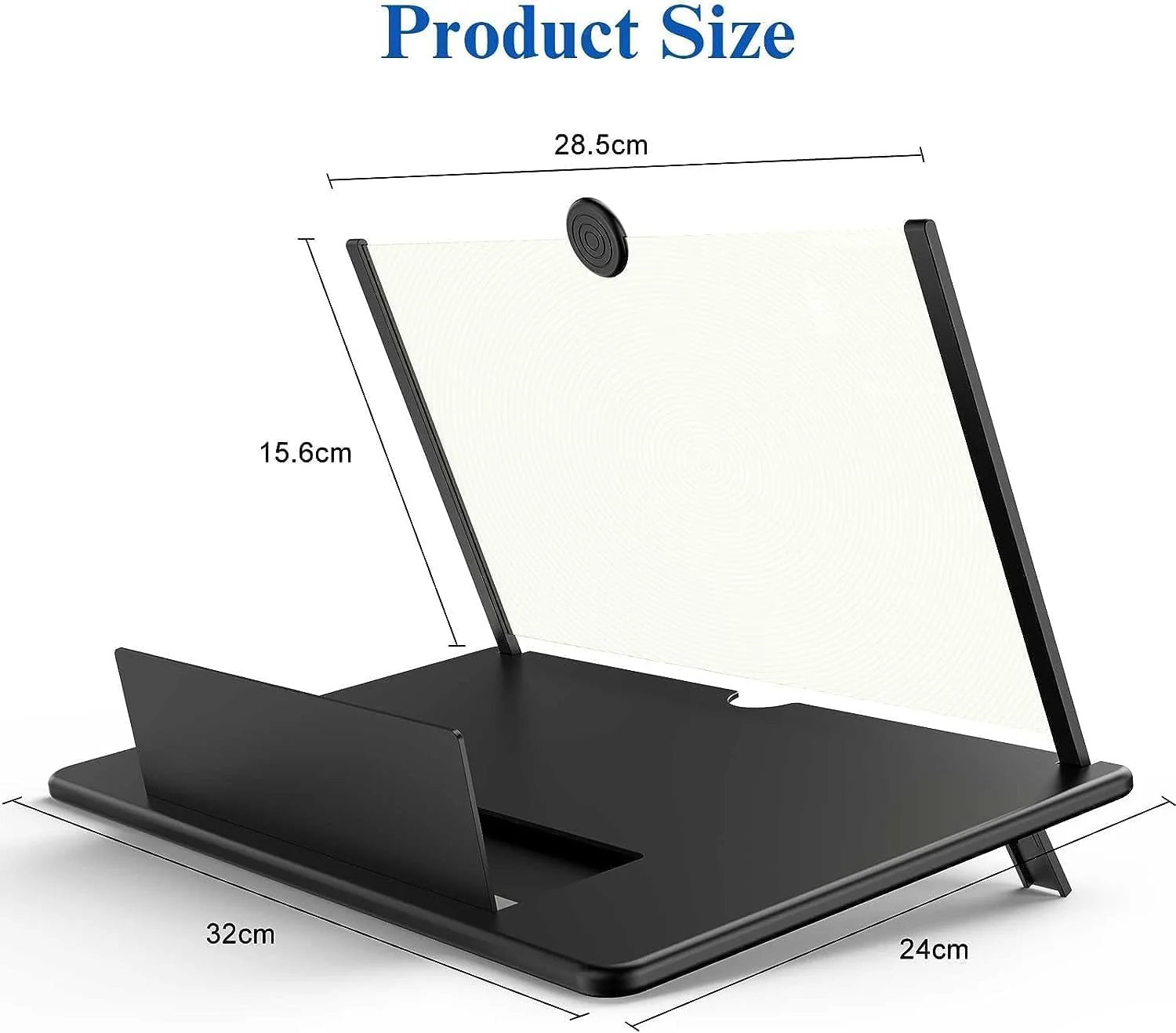 16" Screen Magnifier for Mobile Phone –3D HD Cell Phone Magnifying Projector Screen Enlarger for Movies, Videos, and Gaming–Foldable Phone Stand with Screen Amplifier–Supports All Smartphones (Black) Black - Image 5