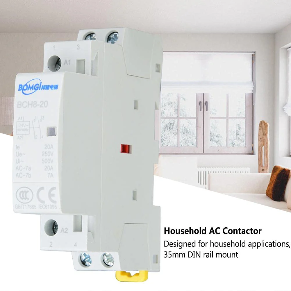 16A 2P DIN Rail AC Contactor, 220V/230V 60Hz DIN Rail Household AC Contactor 220V/230V 50/60HZ DIN Rail Household AC Contactor - Image 7