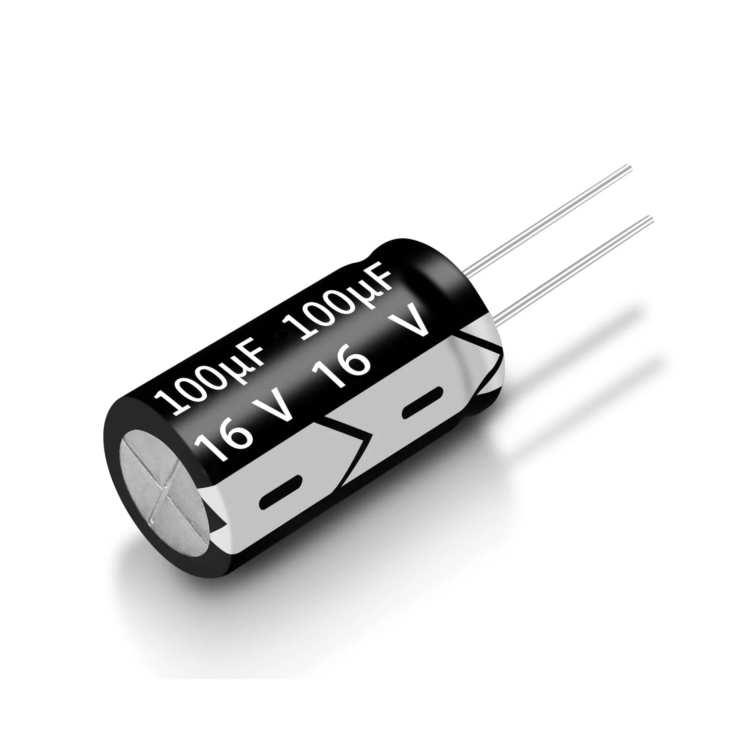 16V 100µF 50/60HZ Electrolytic Capacitors, Aluminium Electrolytic Capacitors, 5 x 11 mm, Capacitors 100uF 16V, Suitable for a Wide Range of Electronic Applications, Switching Power Supplies (20 Pieces 100µF 16V - Image 2