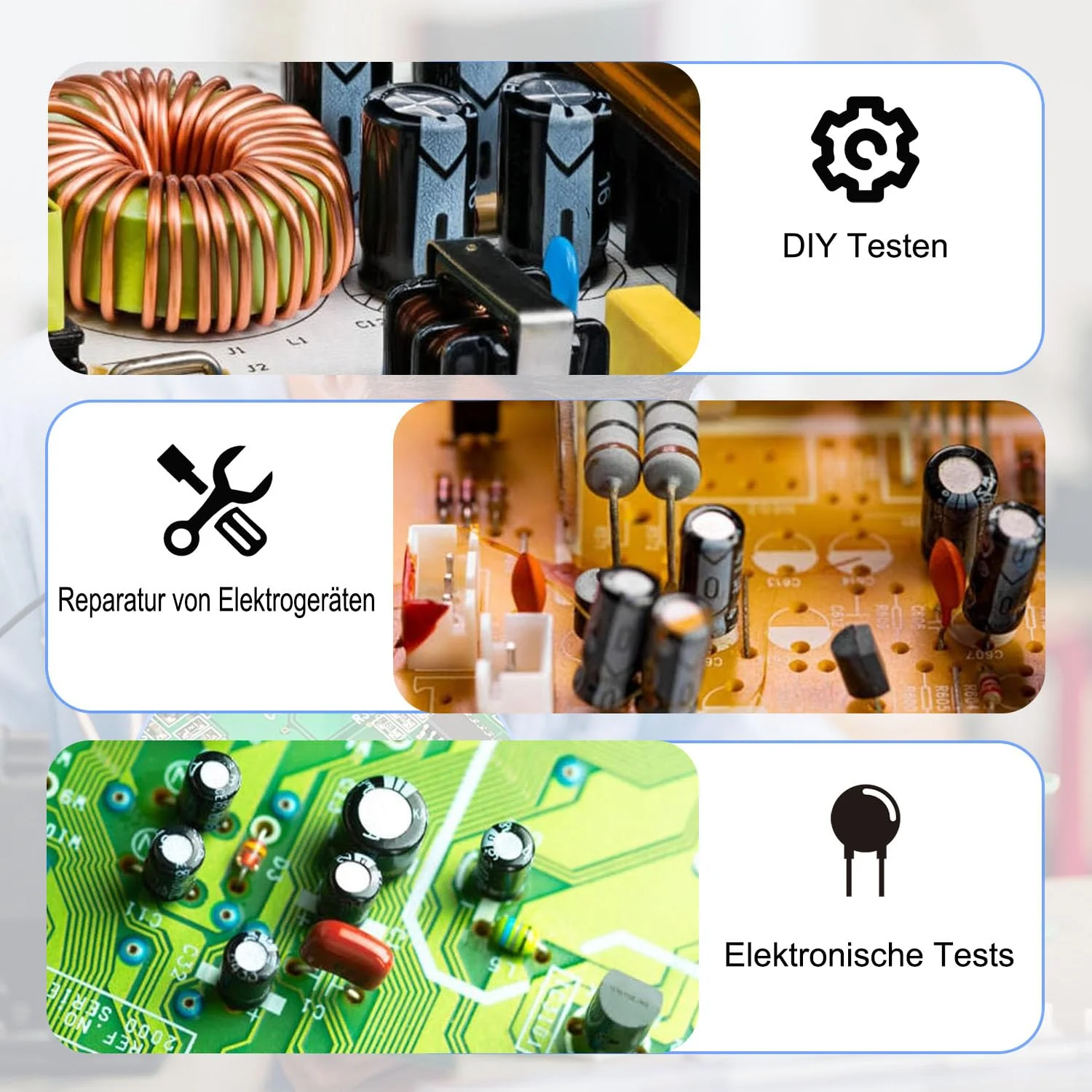 16V 100µF 50/60HZ Electrolytic Capacitors, Aluminium Electrolytic Capacitors, 5 x 11 mm, Capacitors 100uF 16V, Suitable for a Wide Range of Electronic Applications, Switching Power Supplies (20 Pieces 100µF 16V - Image 6