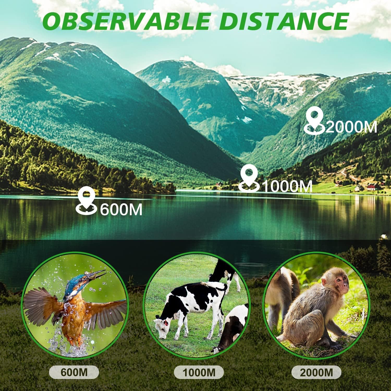 16X52 Mini Monocular Telescope High Powered for Adults, Birthday Gifts for Men Dad Him Husband Teen Boys, BAK4 & FMC Prism Scope for Birdwatching Outdoors Hunting, Cool Gadgets for Men 16×52 - Image 7