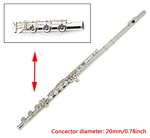 17keys B Foot Flute Joint Flute Repair Part Accessaries Connector Diameter 20mm Silver Plated - Image 5