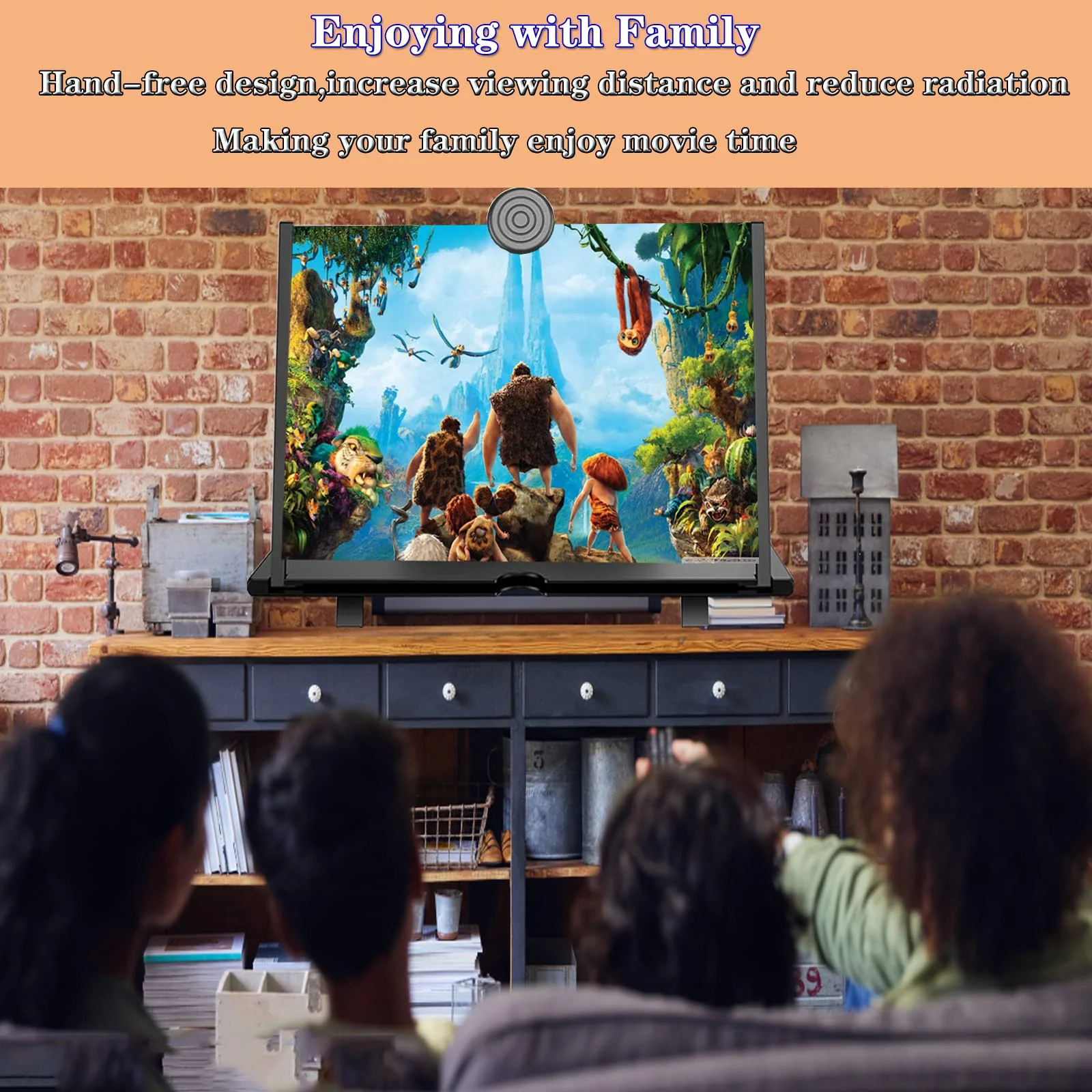 18" Screen Magnifier for Cell Phone - 3D HD Magnifying Projector Screen Enlarger Expanders for Movies, Videos and Gaming – Foldable Phone Stand with Screen Amplifier–Compatible with All Smartphones Black-18inch - Image 6