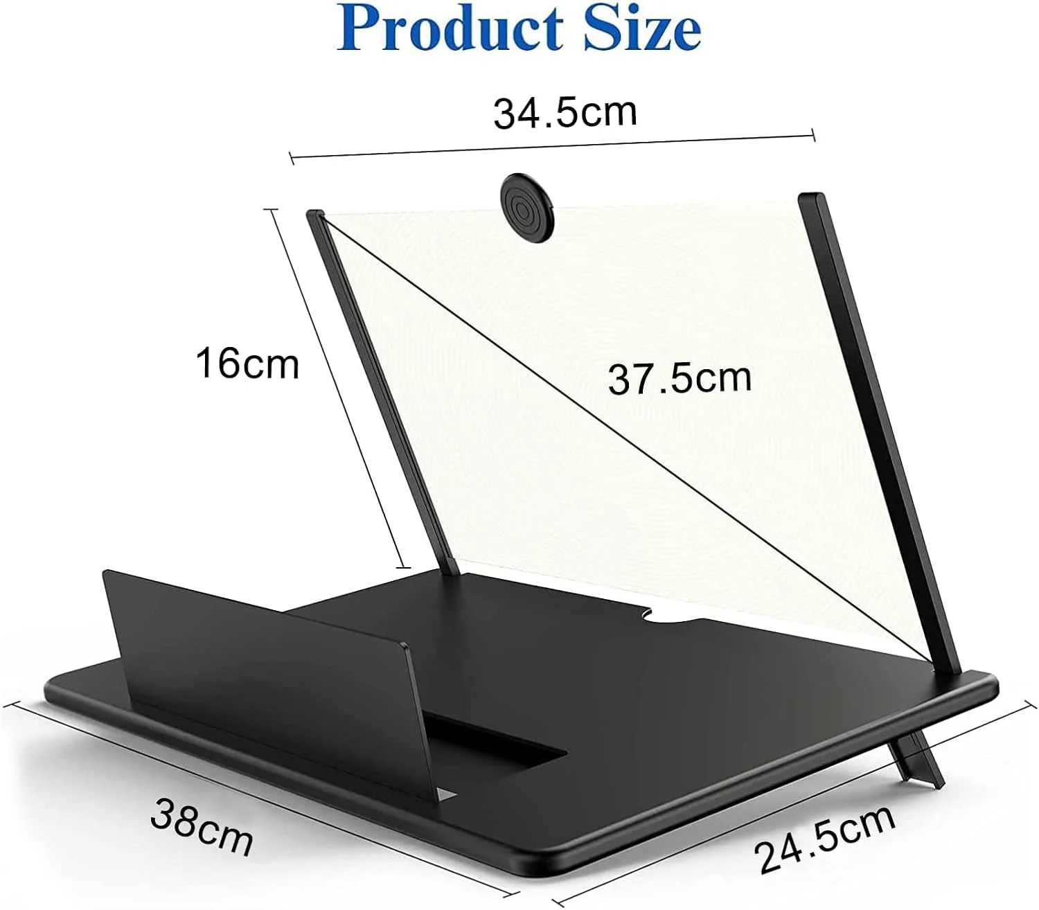 18" Screen Magnifier for Cell Phone,Fanlory 3D HD Magnifying Projector Screen Enlarger for Movies, Videos and Gaming, Foldable Phone Stand with Screen Amplifier,Compatible with All Smartphones Black-18inch - Image 5