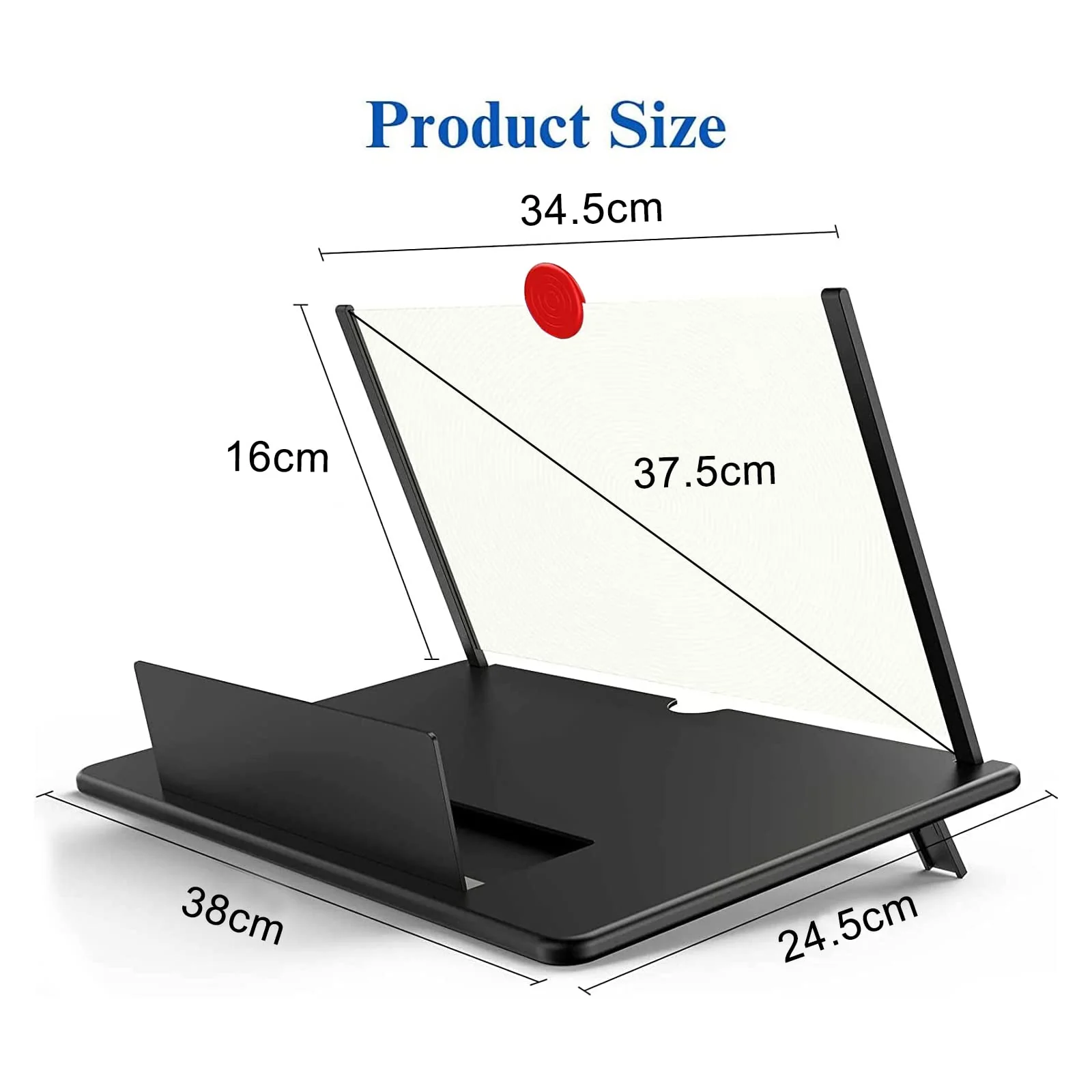 18'' Screen Magnifier for Cell Phone - Fanlory 3D HD Magnifying Screen Enlarger Expanders for Movies, Videos, and Gaming – Foldable Phone Stand with Screen Amplifier – Compatible with All Smartphones - Image 5