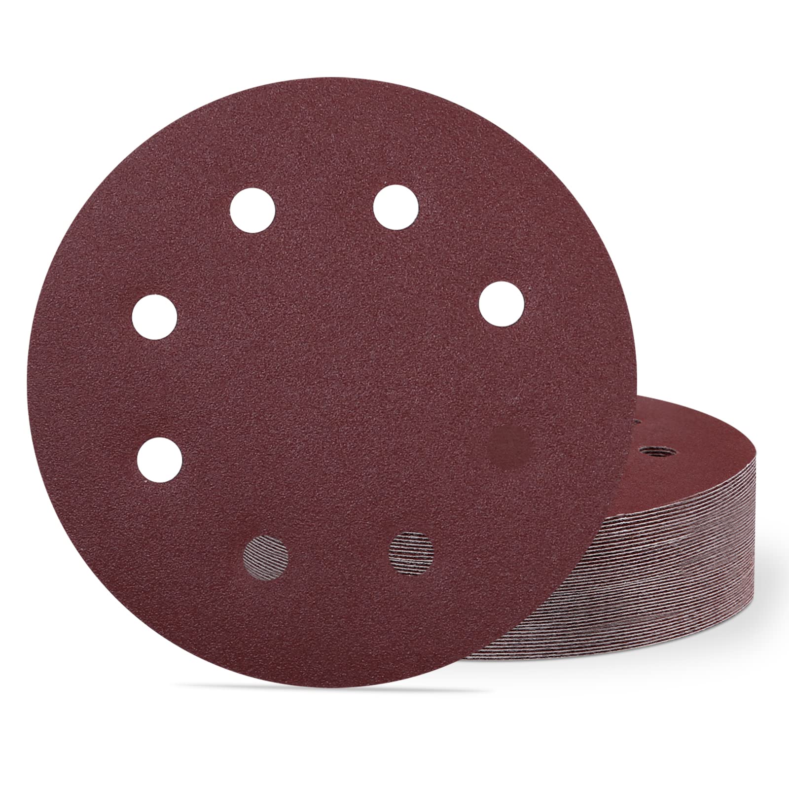 180 mm Sanding Discs Grit 120, Pack of 40 Sandpaper 180 mm Velcro Sanding Sheets for Wall Ceiling Sander 120 grit