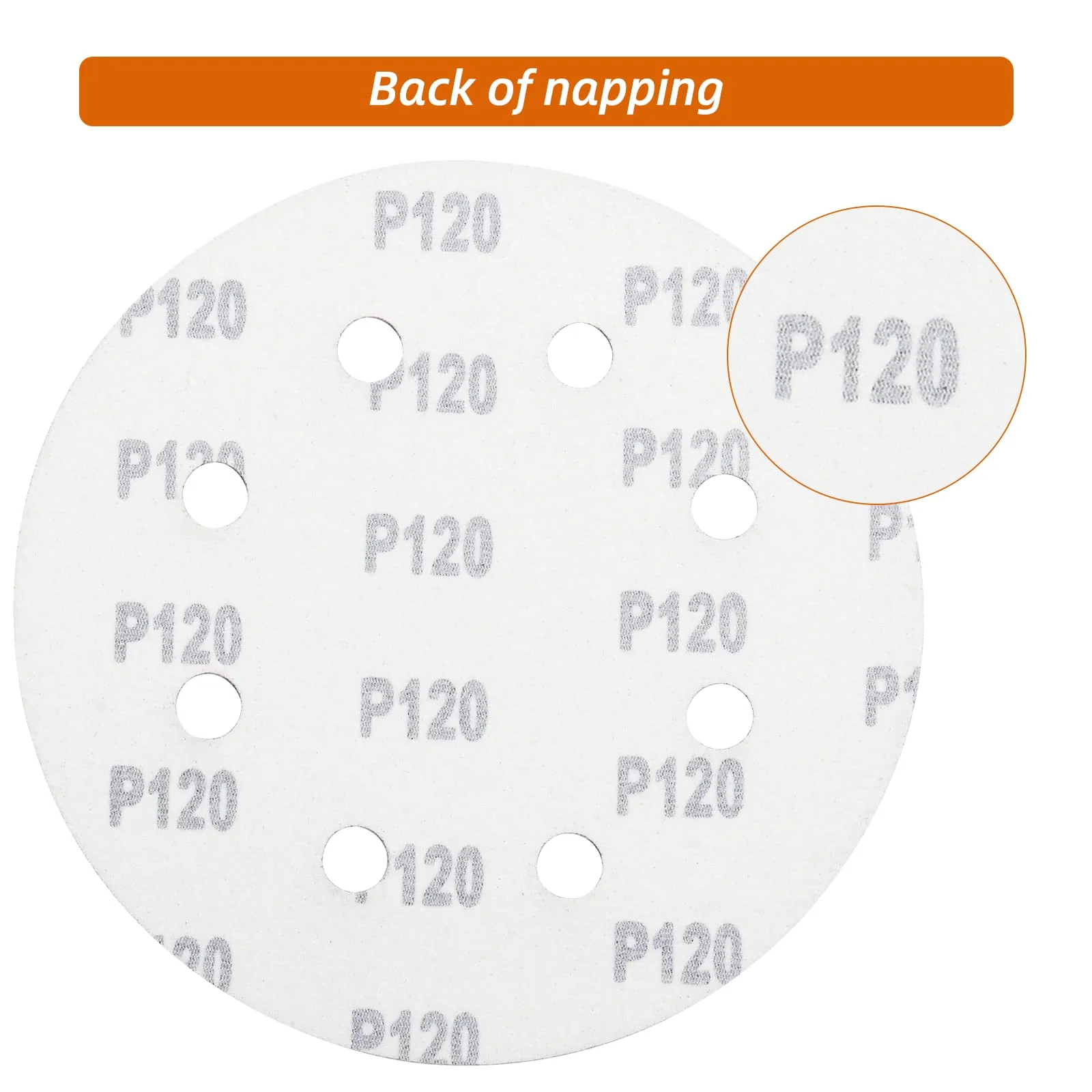 180 mm Sanding Discs Grit 120, Pack of 40 Sandpaper 180 mm Velcro Sanding Sheets for Wall Ceiling Sander 120 grit - Image 5