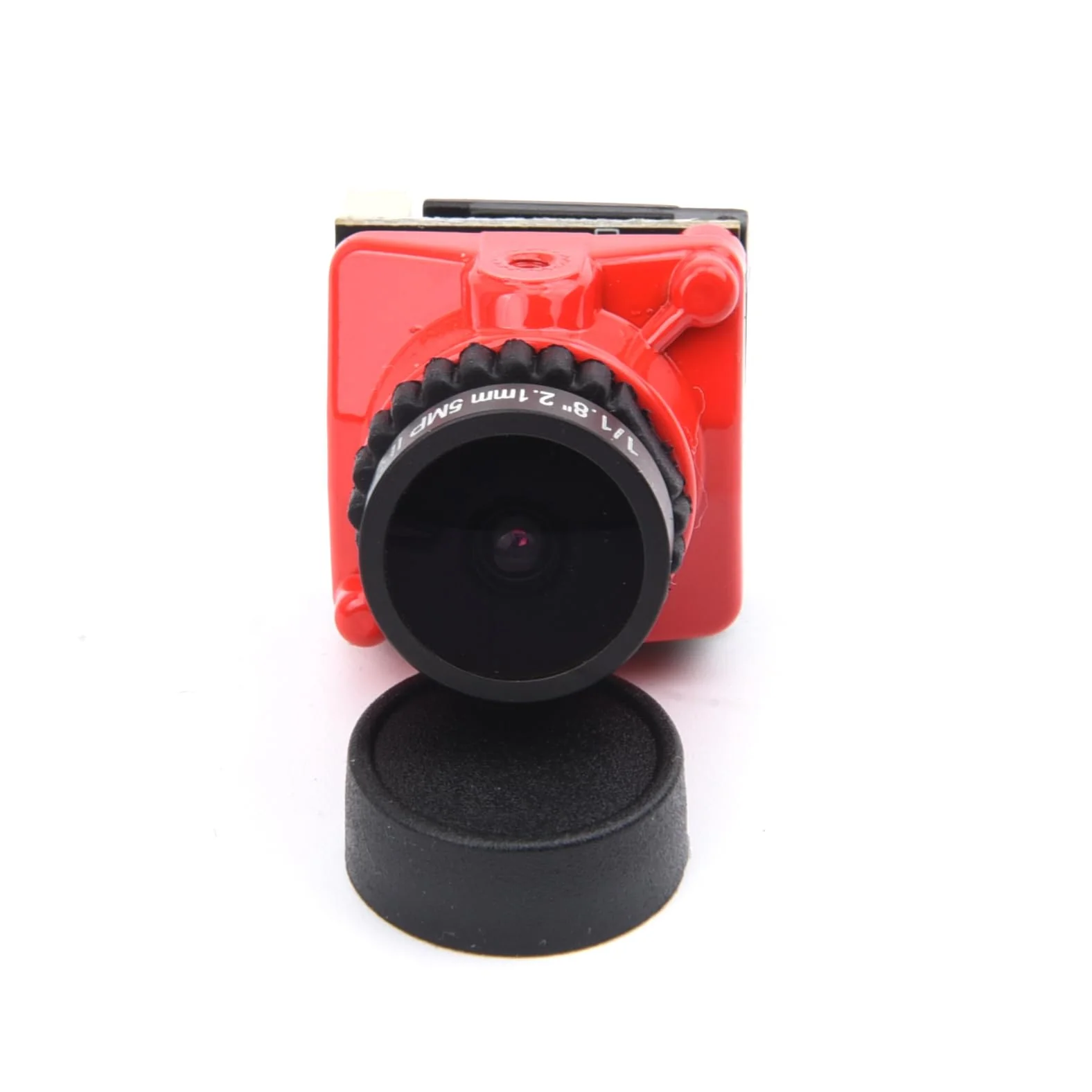 1800TVL FPV Camera Mini 2.1mm Lens 1/1.8 Camera 5V-40V PAL/NTSC Camera with OSD Internal Adjustable for RC FPV Racing Drone（Red） Red 1800TVL - Image 4