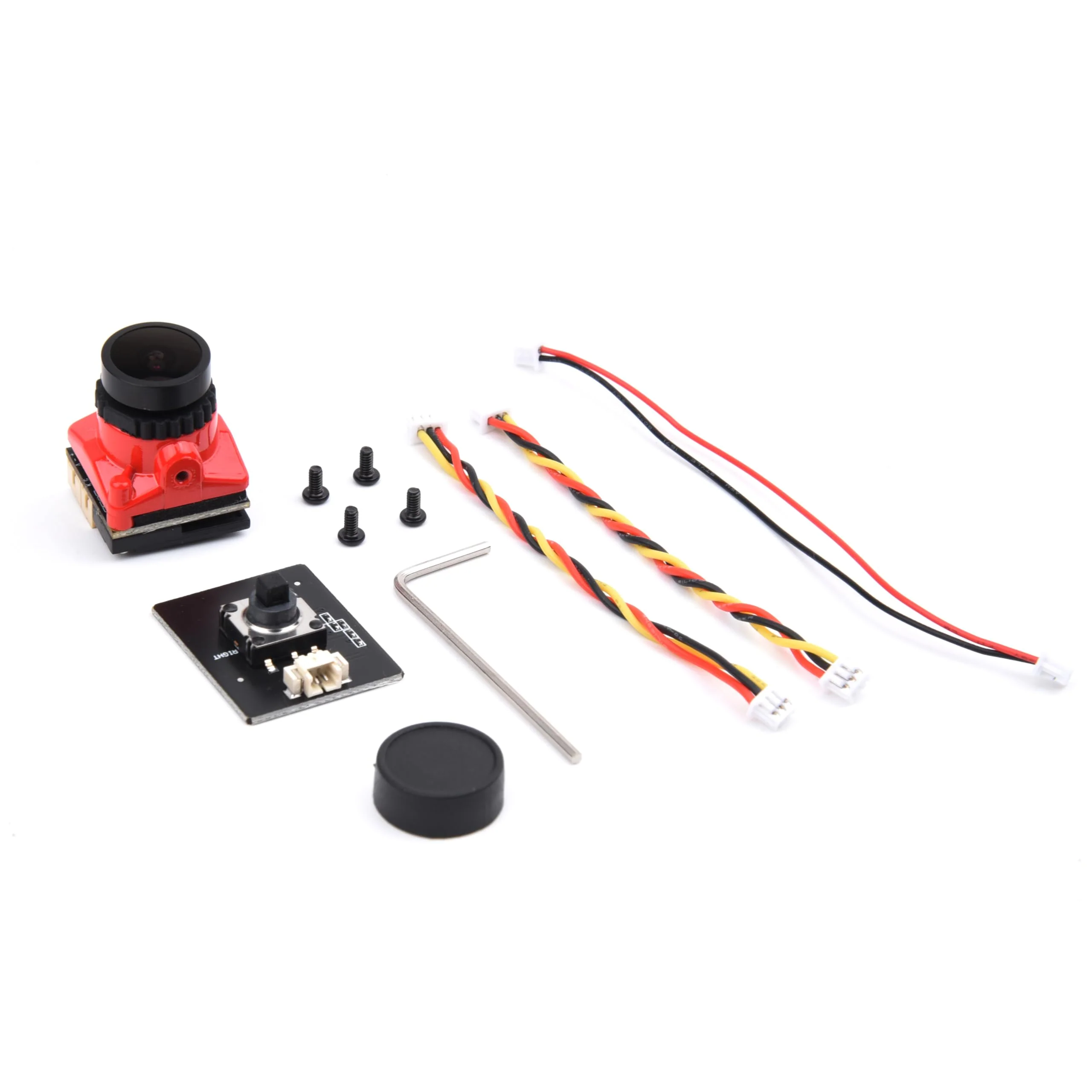 1800TVL FPV Camera Mini 2.1mm Lens 1/1.8 Camera 5V-40V PAL/NTSC Camera with OSD Internal Adjustable for RC FPV Racing Drone（Red） Red 1800TVL - Image 6